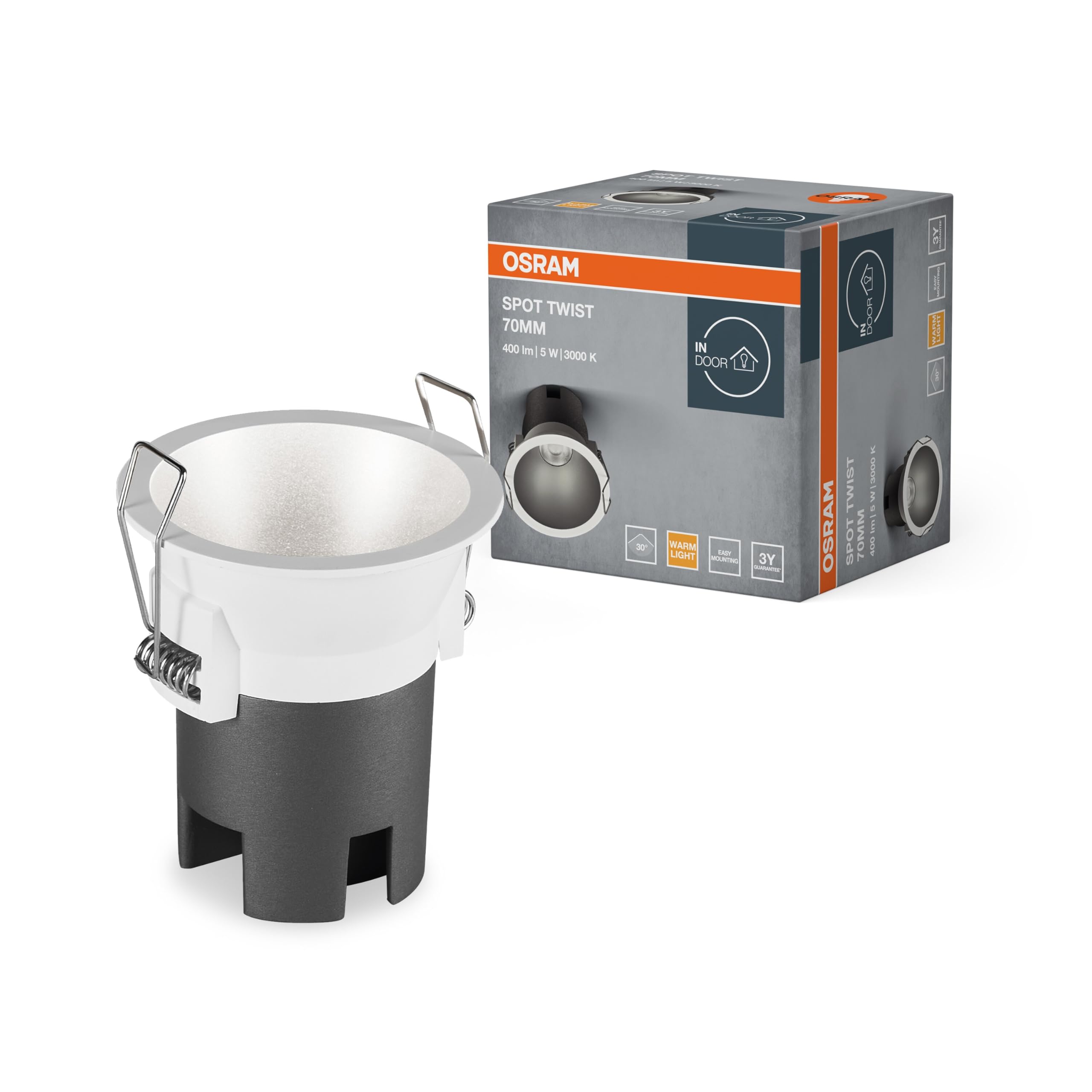OSRAM SPOT TWIST Downlight silber 5W 3000K 400lm