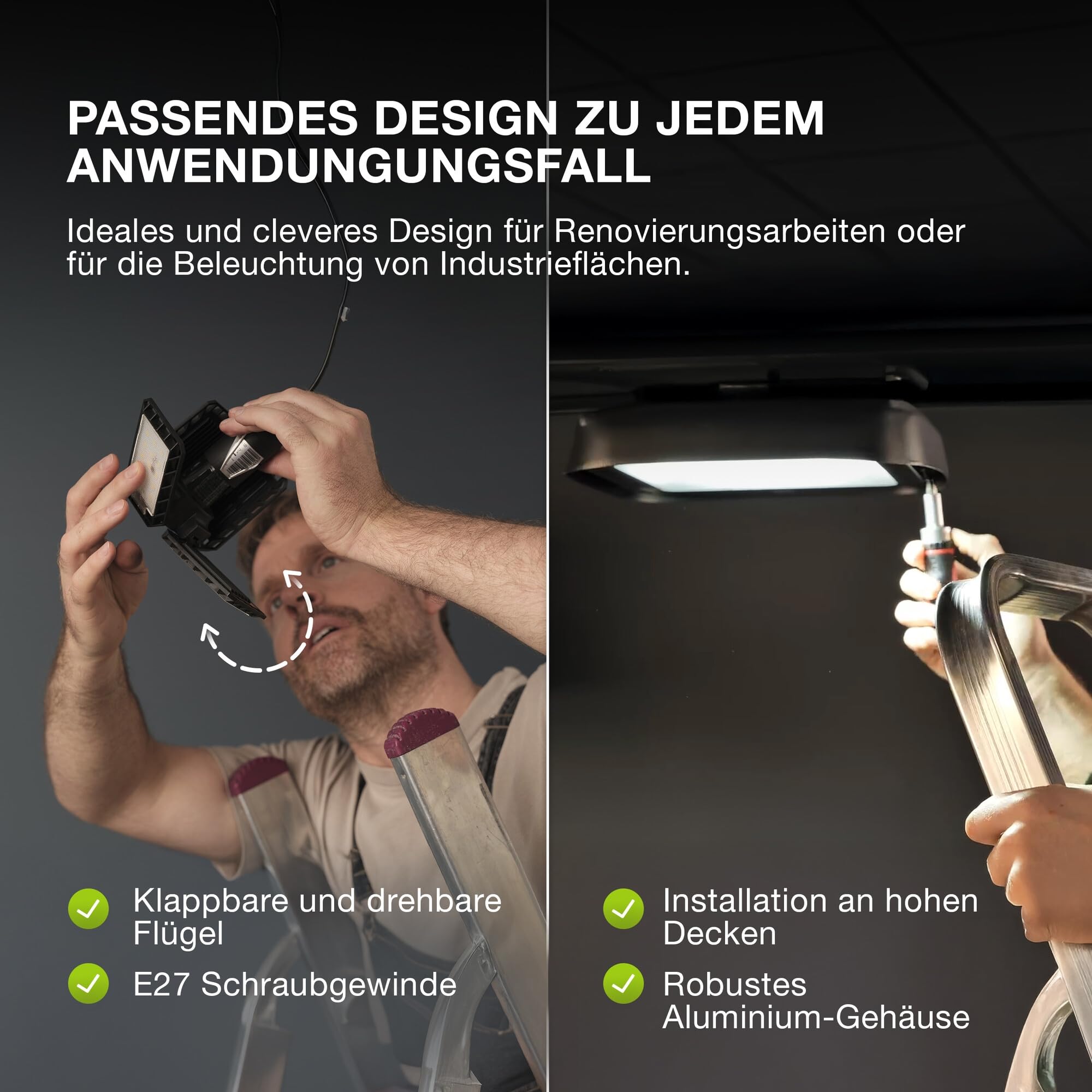 ams OSRAM SMART+ Highbay UFO Deckenleuchte schwarz 150W Tageslicht