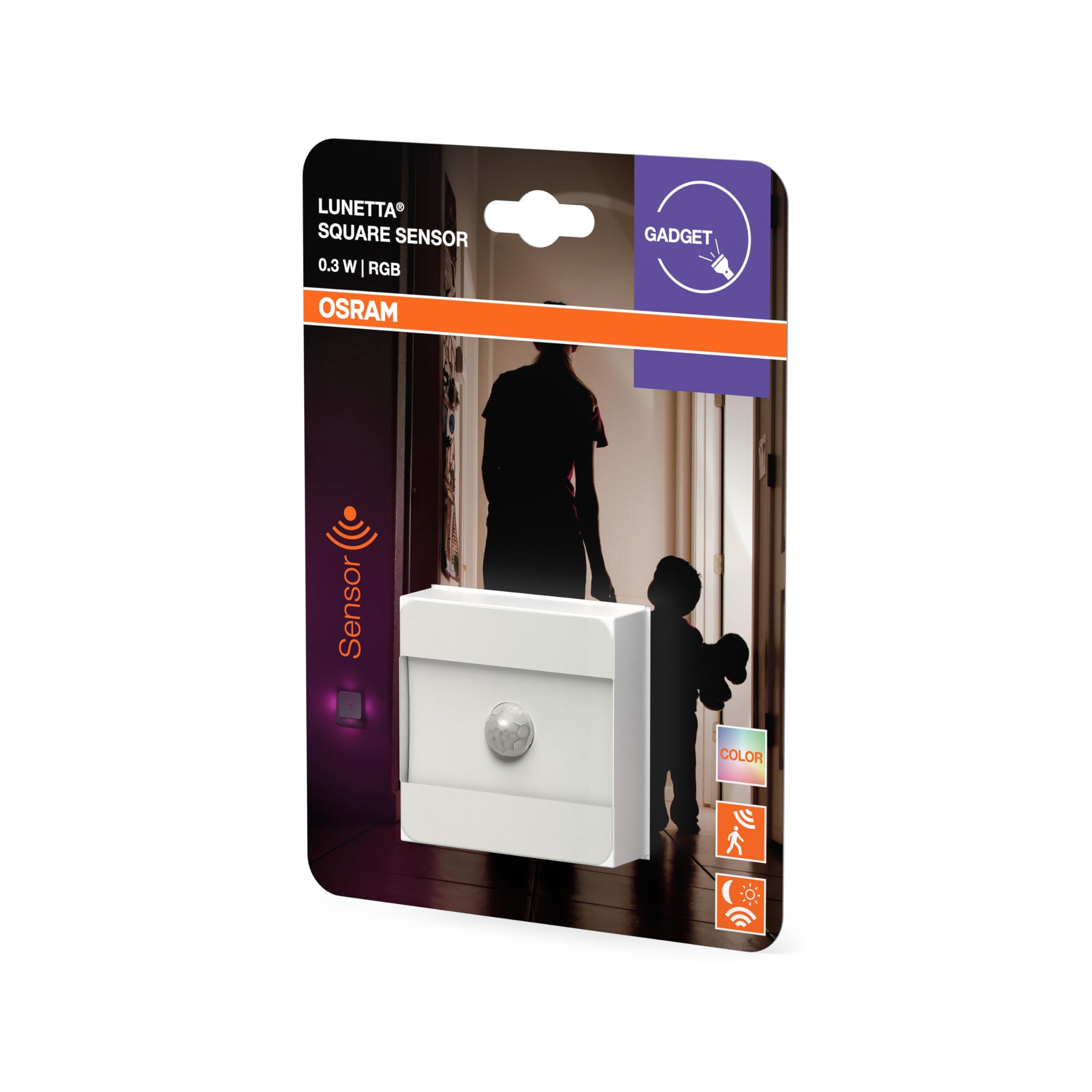 OSRAM SMART+ Lunetta Square Nachtlicht weiß RGB Sensor 0,3W