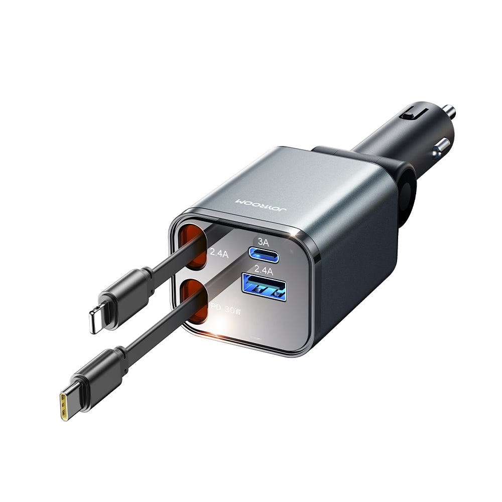 JOYROOM CCL05 Autoladegerät 69W 4in1 Dunkelgrau Kabel