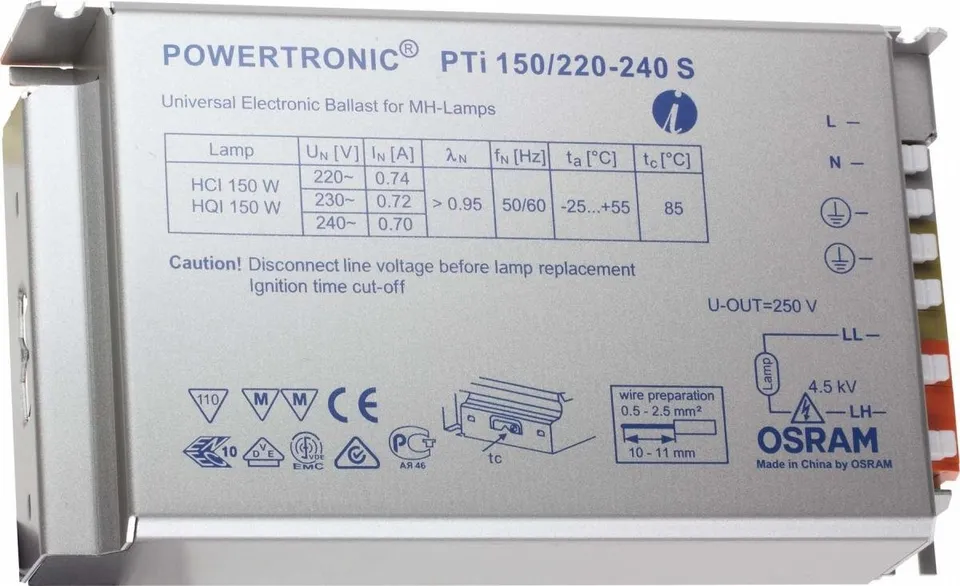ams OSRAM PTI 150/220-240 S EVG Vorschaltgerät