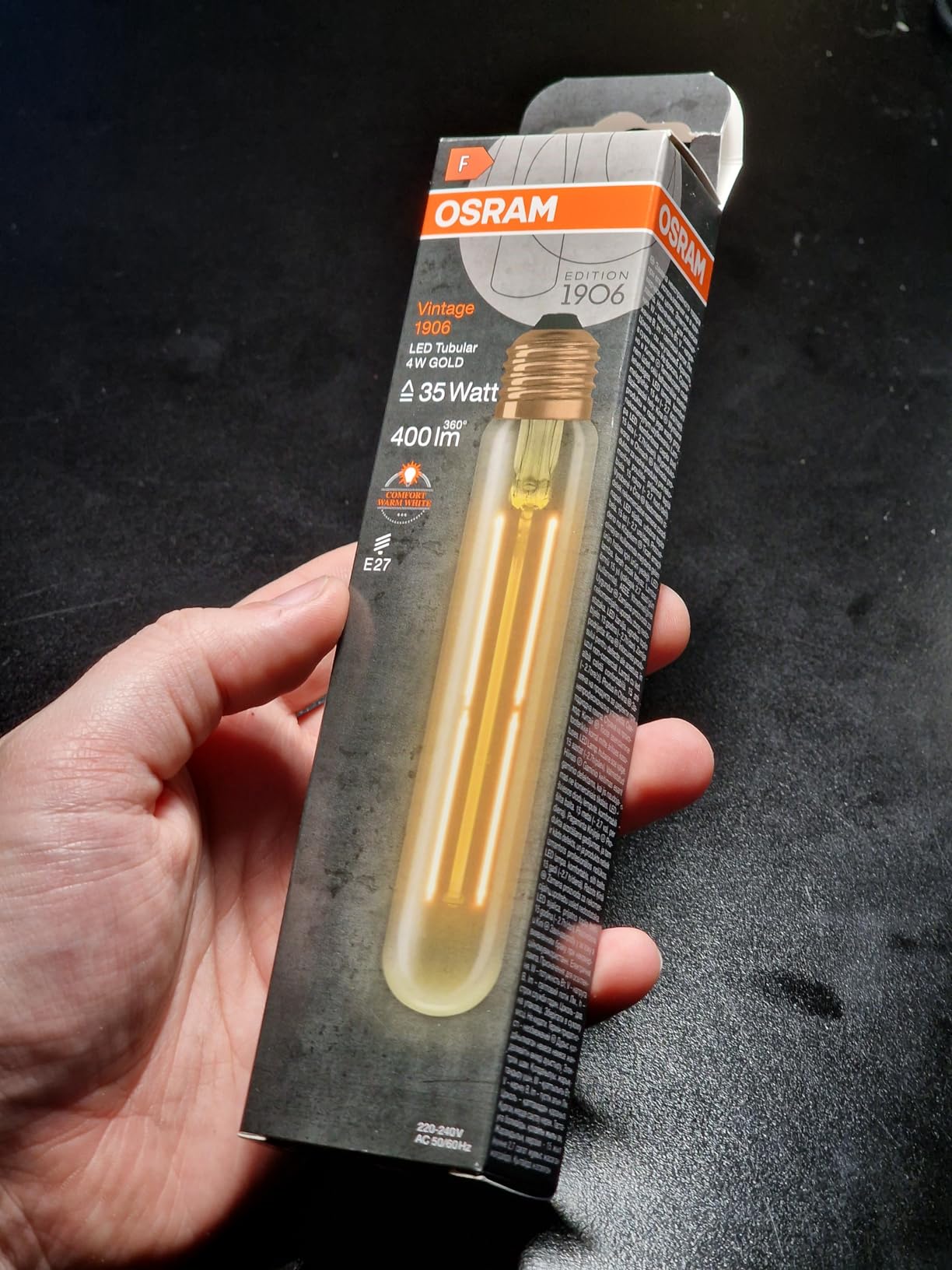 Osram Vintage 1906 Tubular 35 LED-Lampe E27 gold 4W
