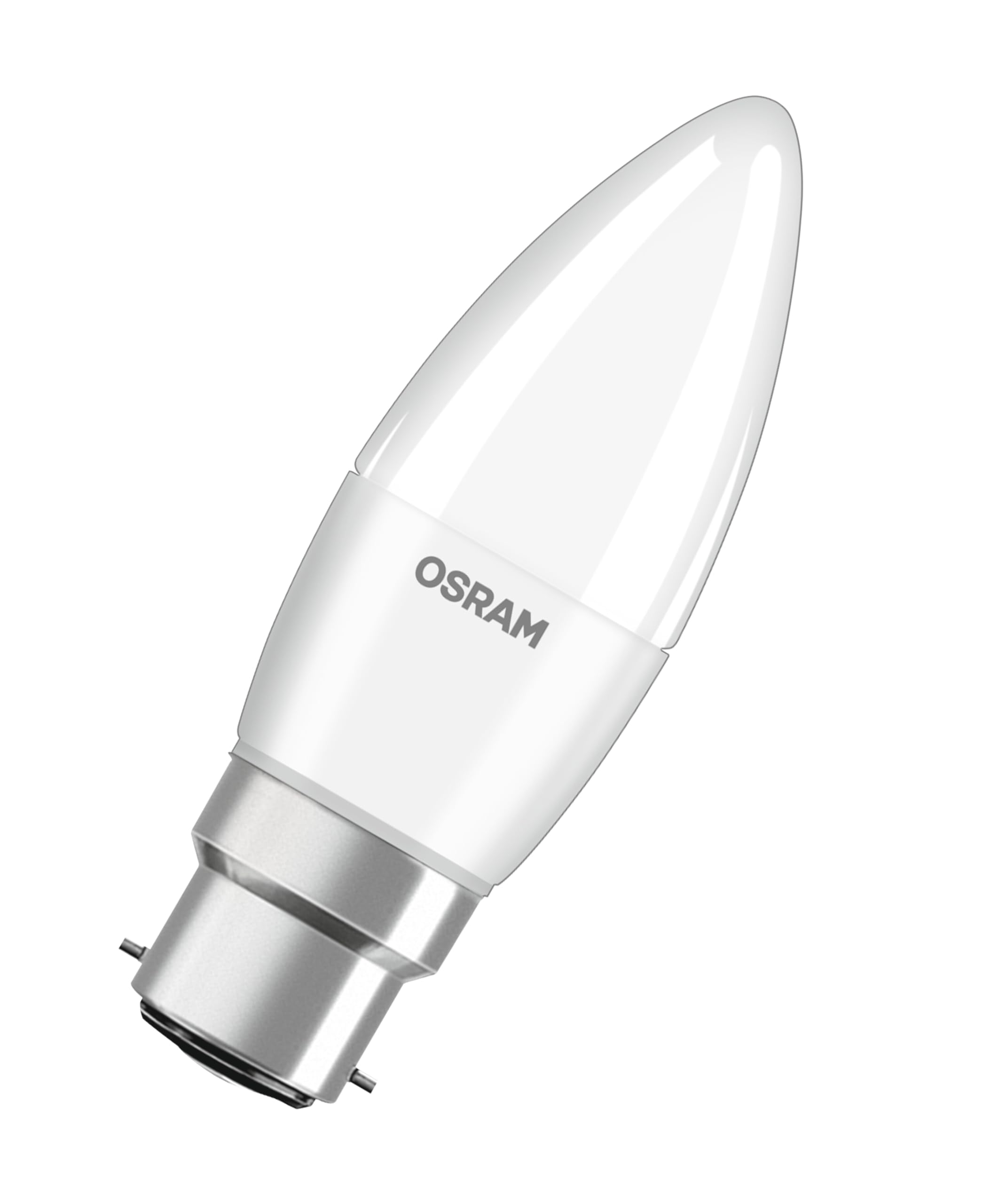 ams OSRAM BASE CLASSIC B LED-Lampe B22d 4,9W 3er-Pack warmweiß