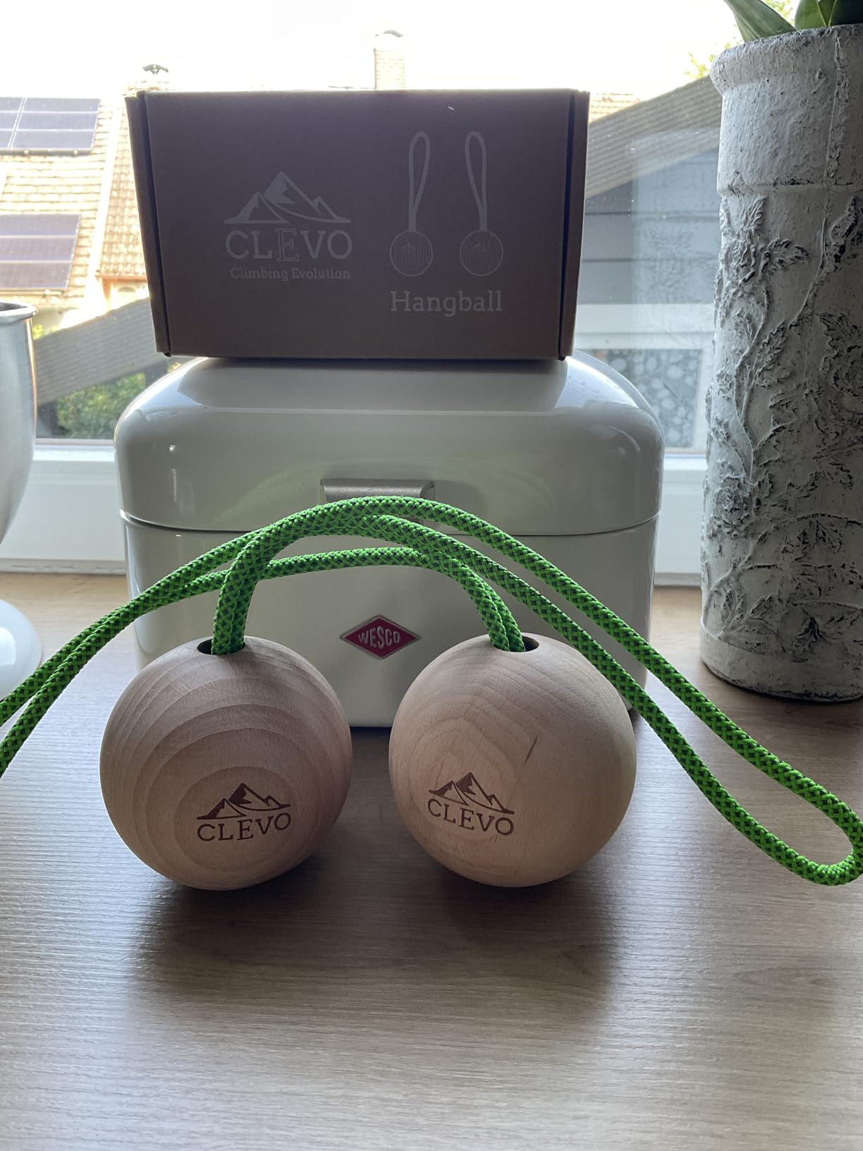 CLEVO Hangball Kletterkugeln Holz Griffkraft-Trainer Boulder