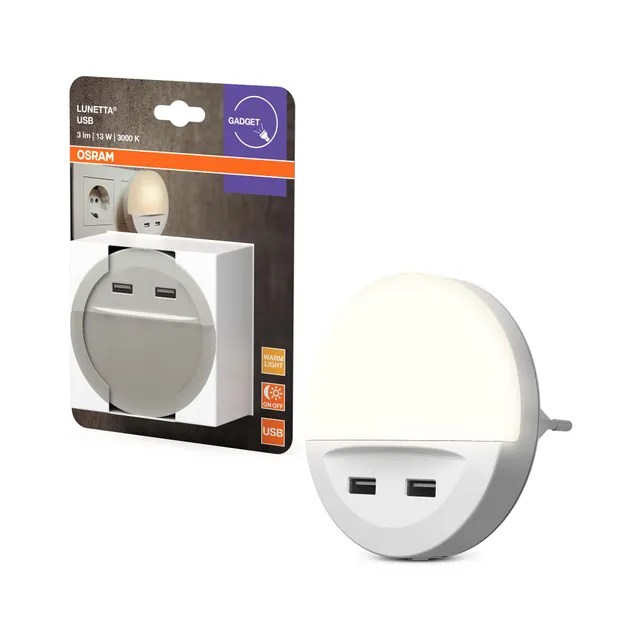 OSRAM LUNETTA USB Nachtlicht weiß warmweiß Stecker