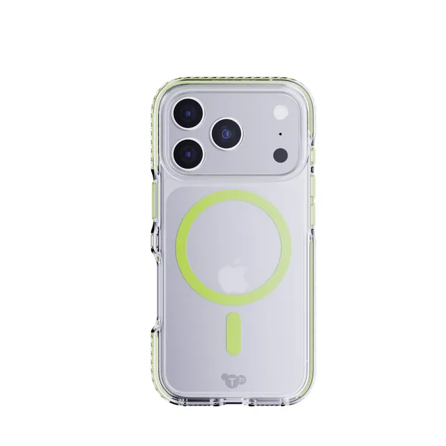 Tech21 EvoCrystal Glow iPhone 17 Pro Hülle grün MagSafe