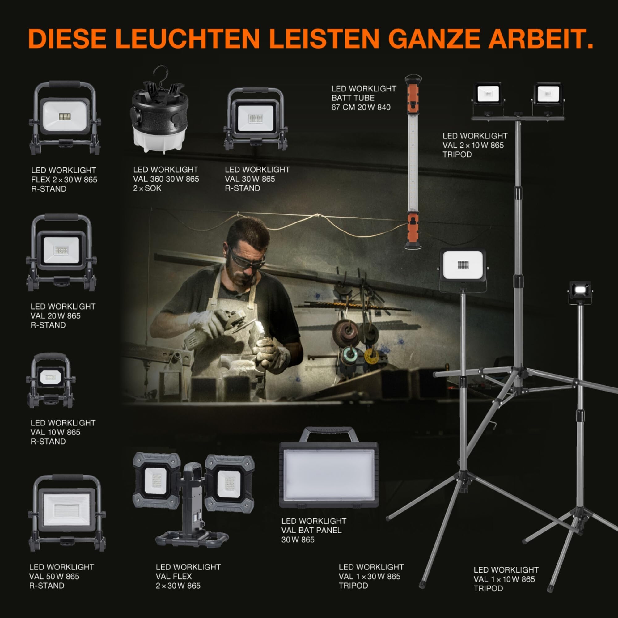 OSRAM VAL BAT PANEL Arbeitsleuchte 30W 6500K IP54 Akku