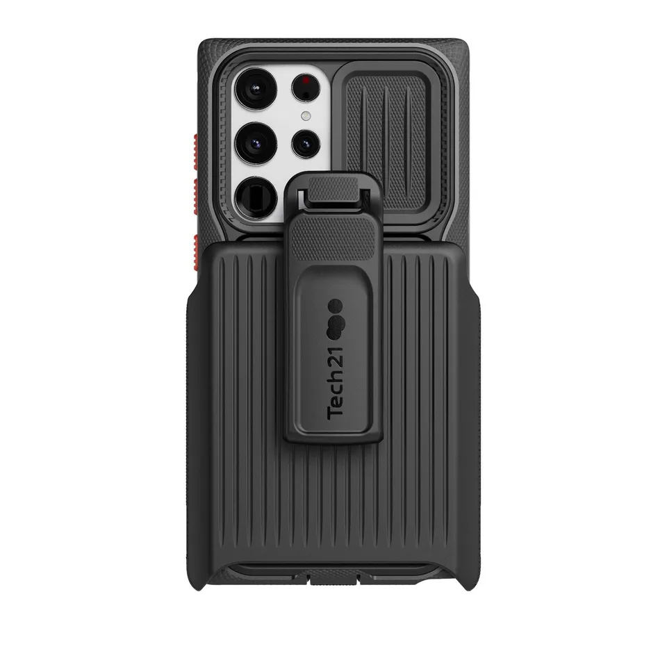 Tech21 EvoMax Galaxy S22 Ultra Handyhülle Schwarz mit Holster