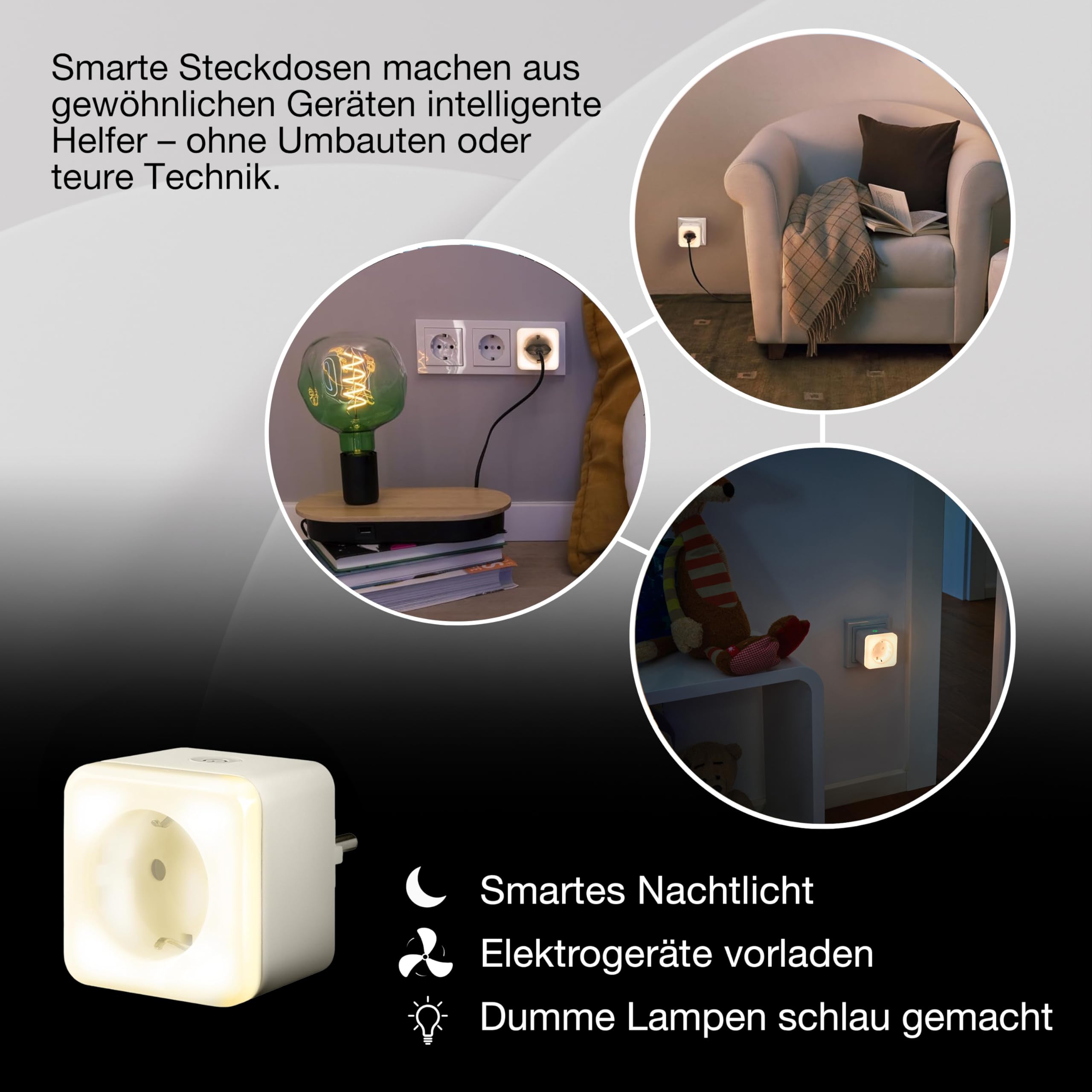 OSRAM SMART+ WiFi Steckdose Nachtlicht weiß 16A