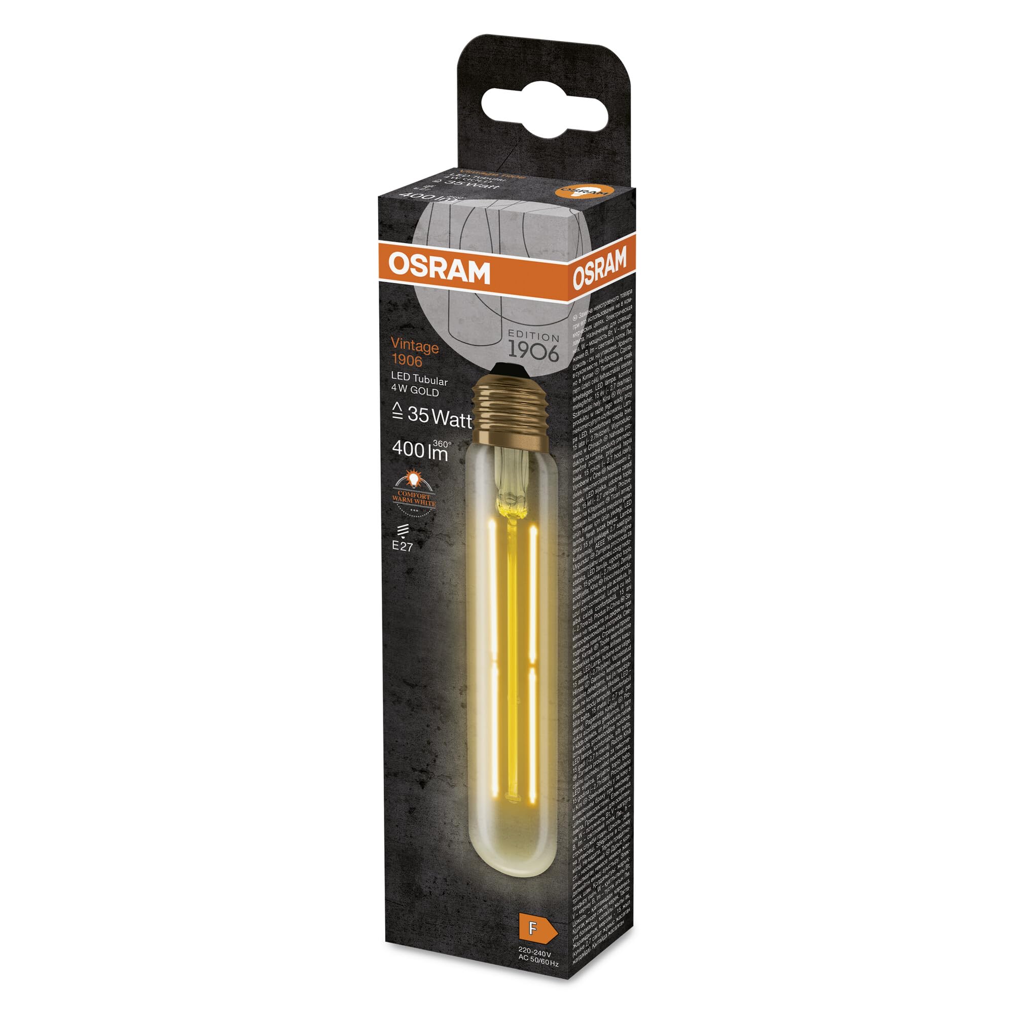 Osram Vintage 1906 Tubular 35 LED-Lampe E27 gold 4W
