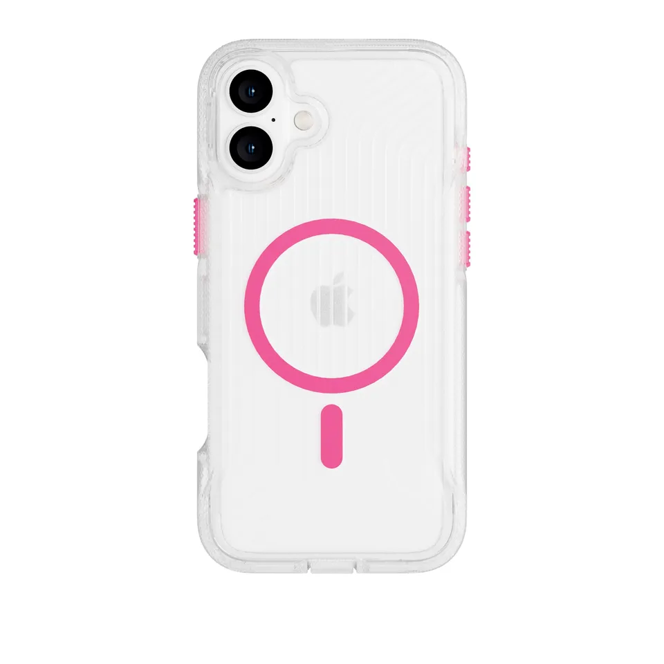 Tech21 FlexPro iPhone 16 Plus Handyhülle MagSafe Neon Pink Glow