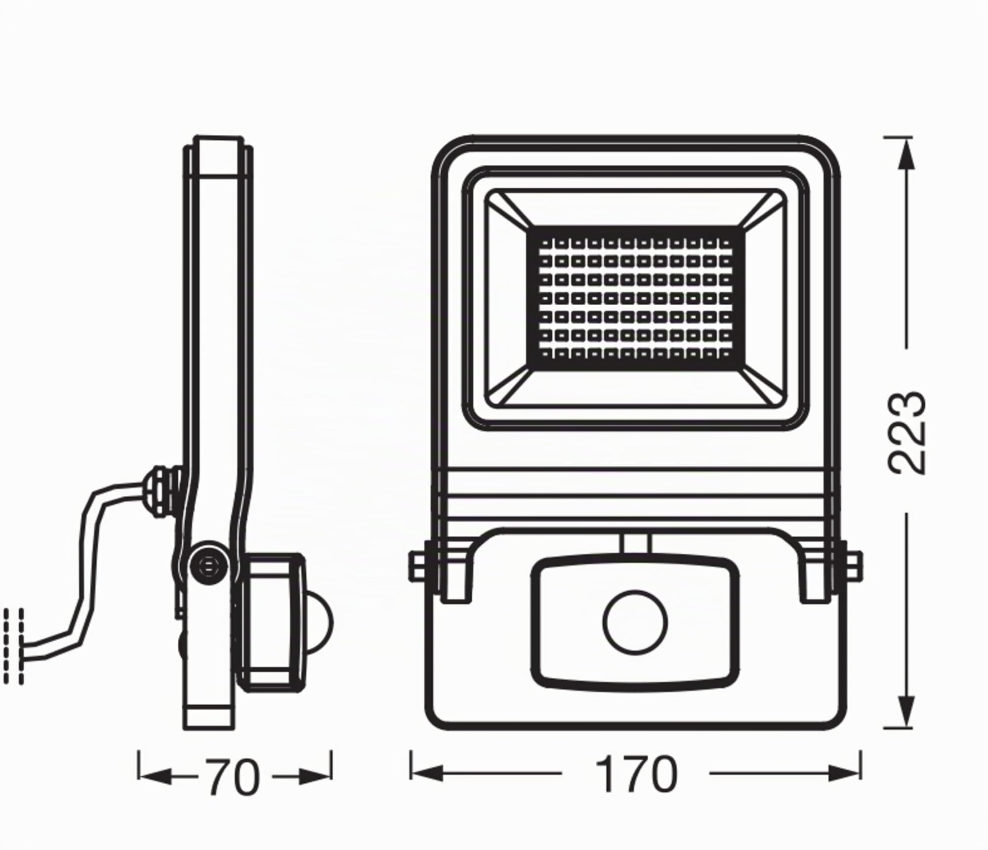 ams OSRAM SMART+ Endura Flood LED-Fluter 50W 3000K Sensor