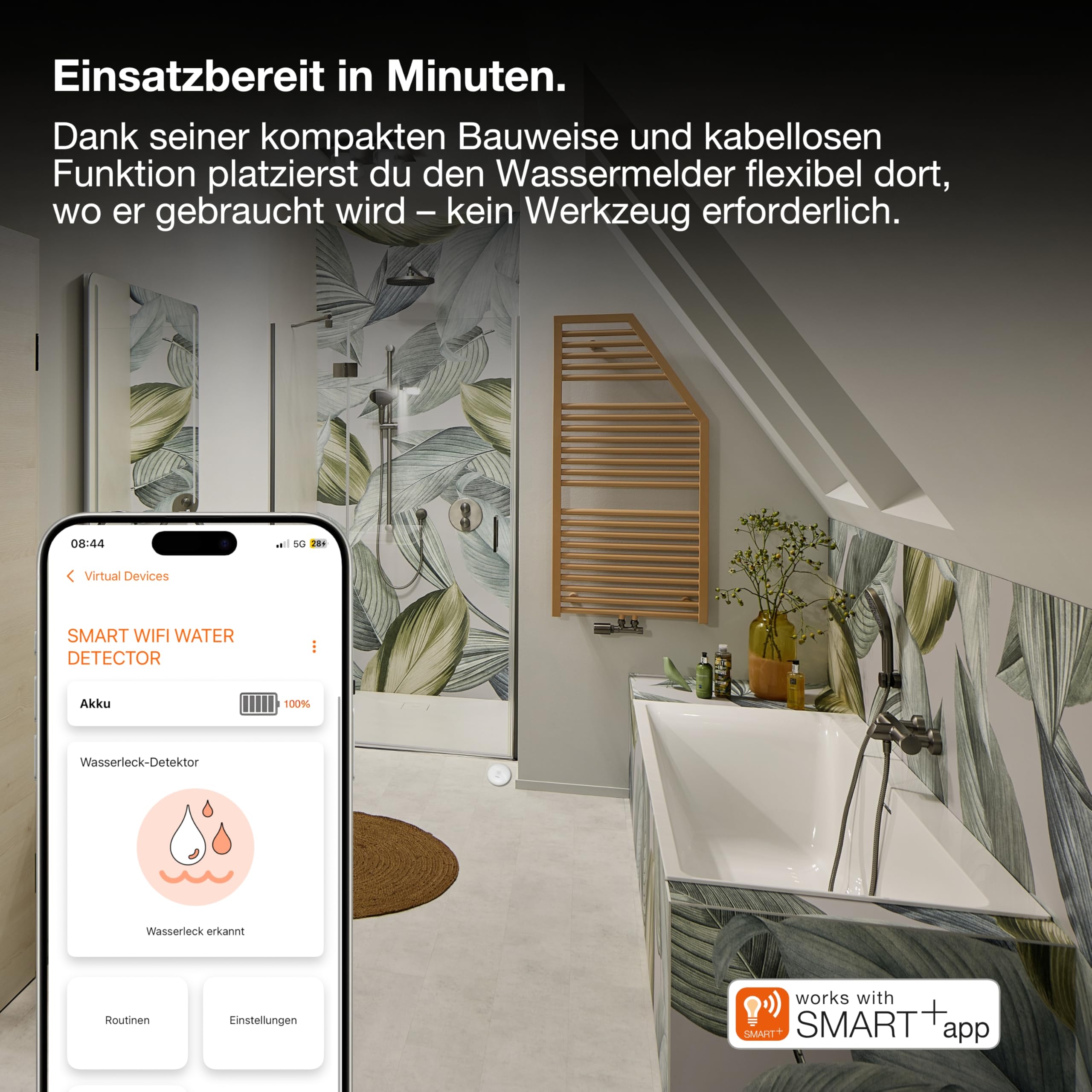 ams OSRAM SMART+ WiFi Wassermelder weiß mit App