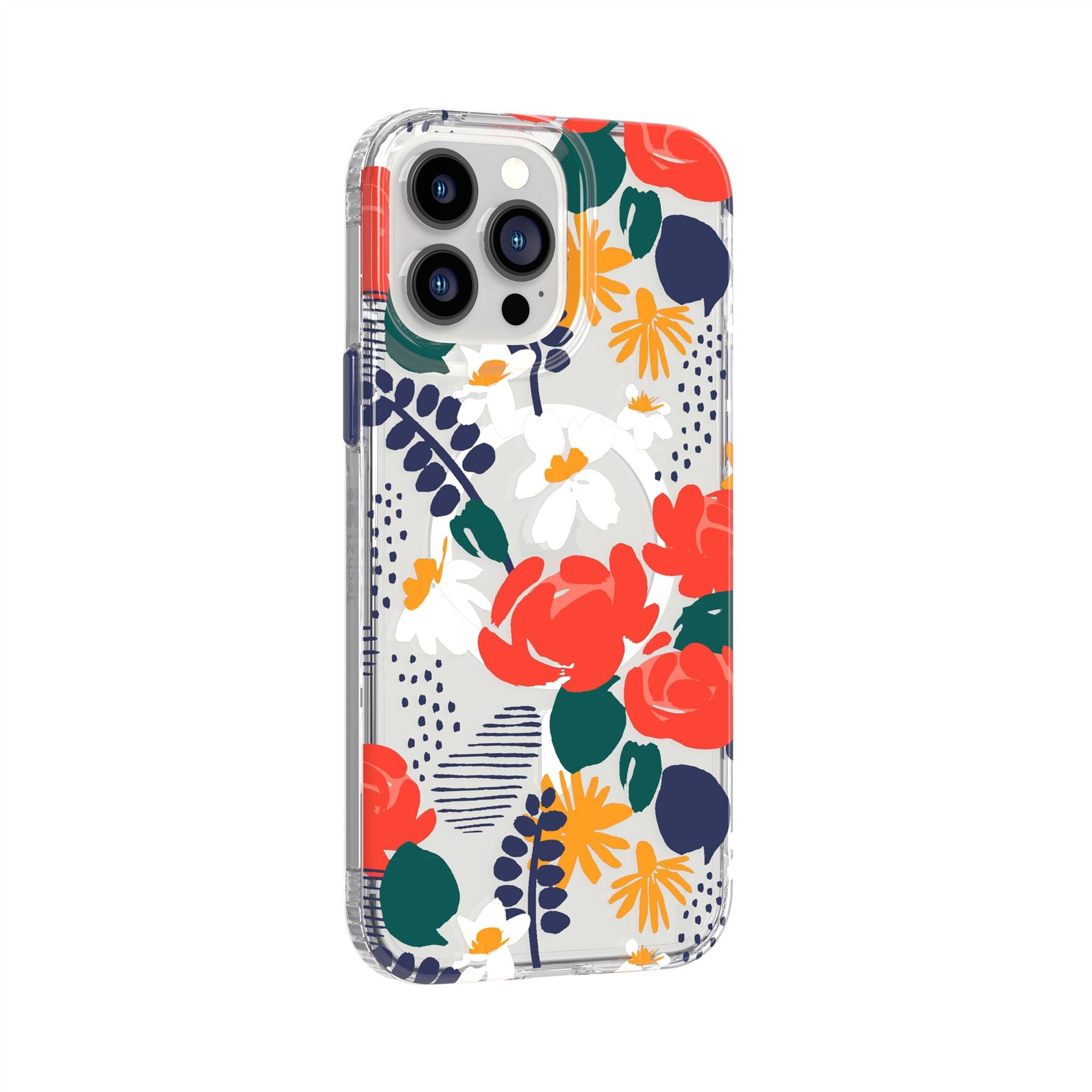 Tech21 EvoArt iPhone 13 Pro Max Hülle Red Rose MagSafe 12ft