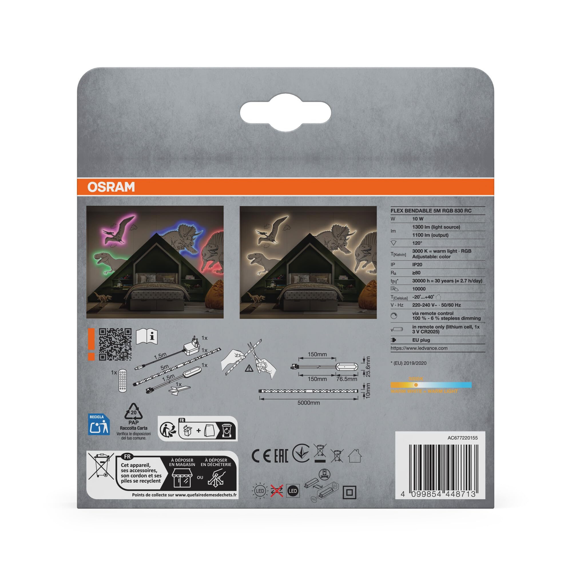 ams OSRAM SMART+ Flex RGBW LED-Streifen 5m selbstklebend