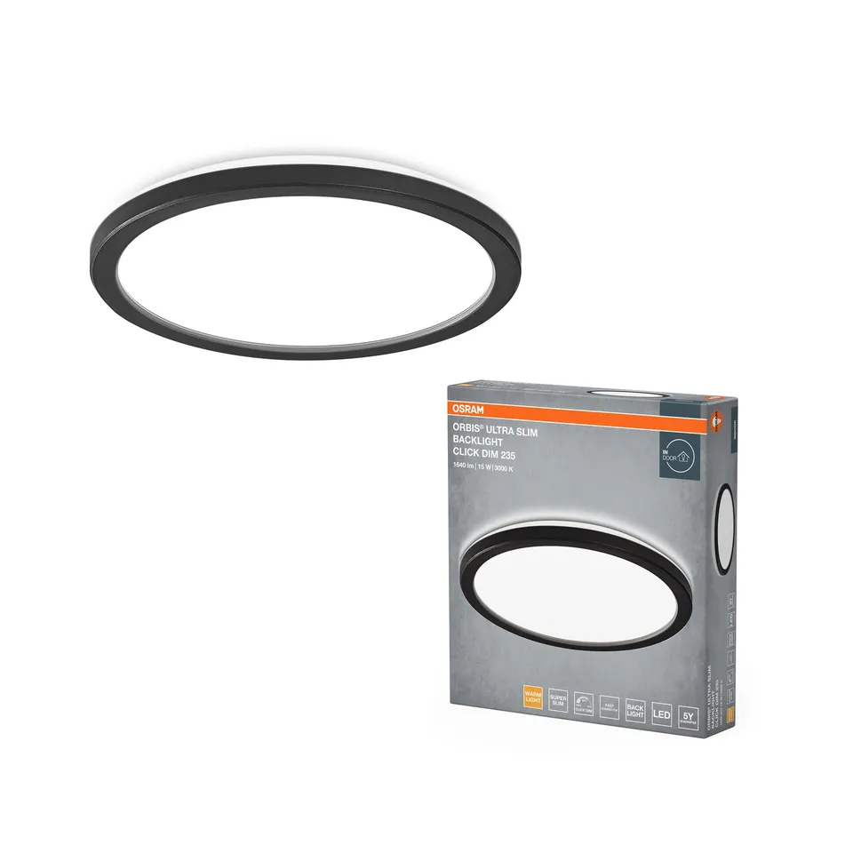 ams OSRAM SMART+ ORBIS ClickDim Deckenleuchte 23cm schwarz