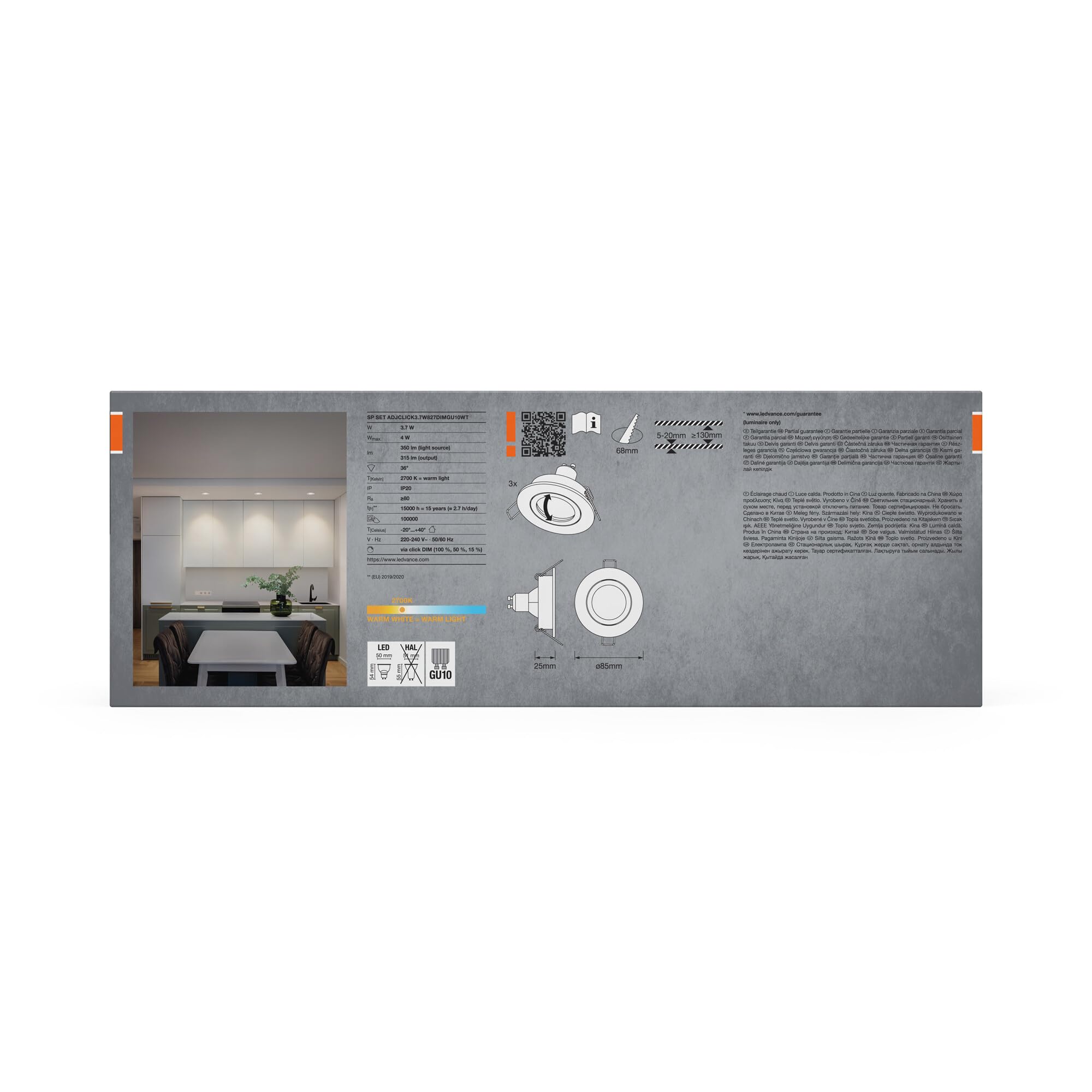 ams OSRAM SMART+ Spot Einbaustrahler Weiß 3,7W schwenkbar