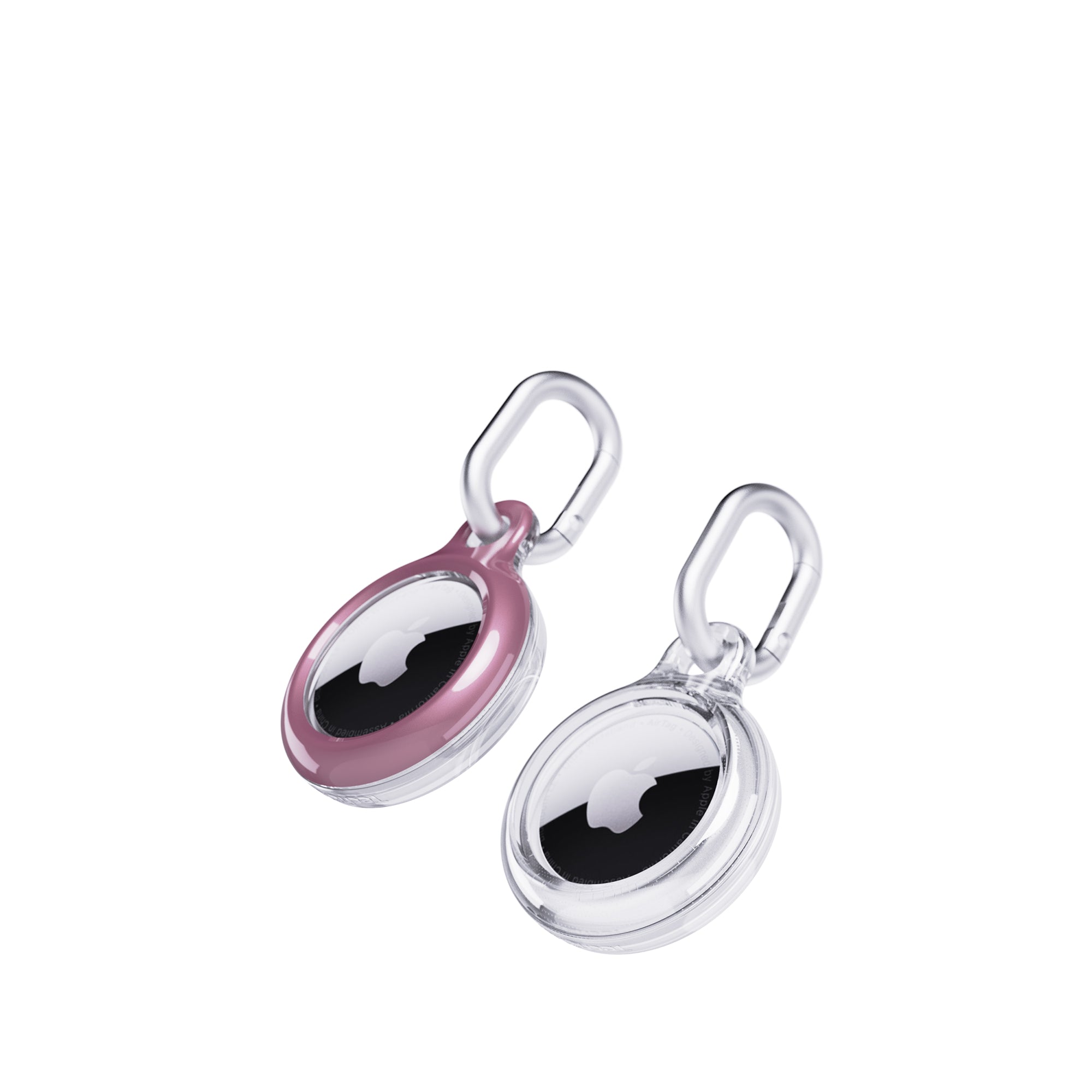 Tech21 EvoPop AirTag Hülle 2er Pink-Clear kratzfest