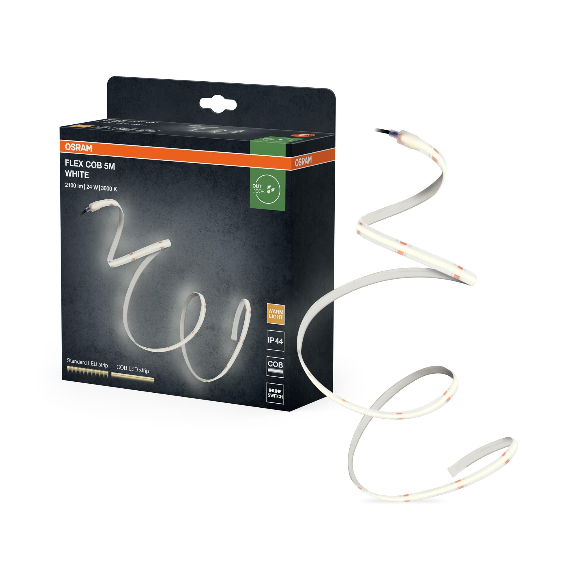 OSRAM SMART+ FLEX COB Outdoor LED-Streifen 5m warmweiß