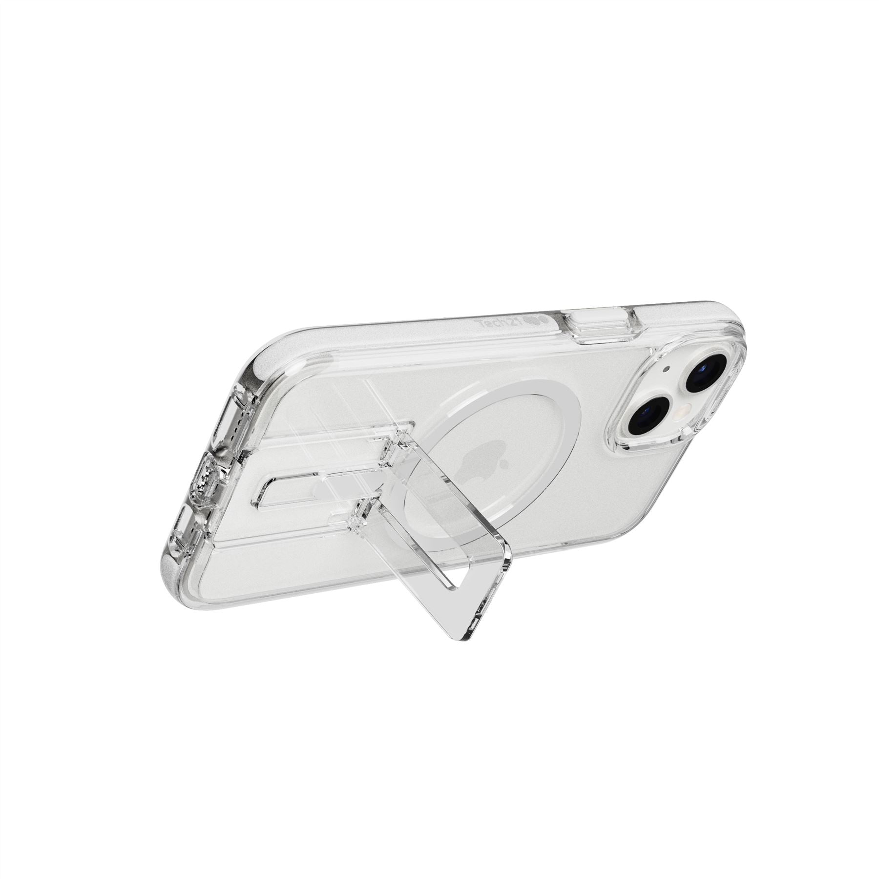 Tech21 EvoCrystal Kick iPhone 15/14/13 Hülle Clear MagSafe