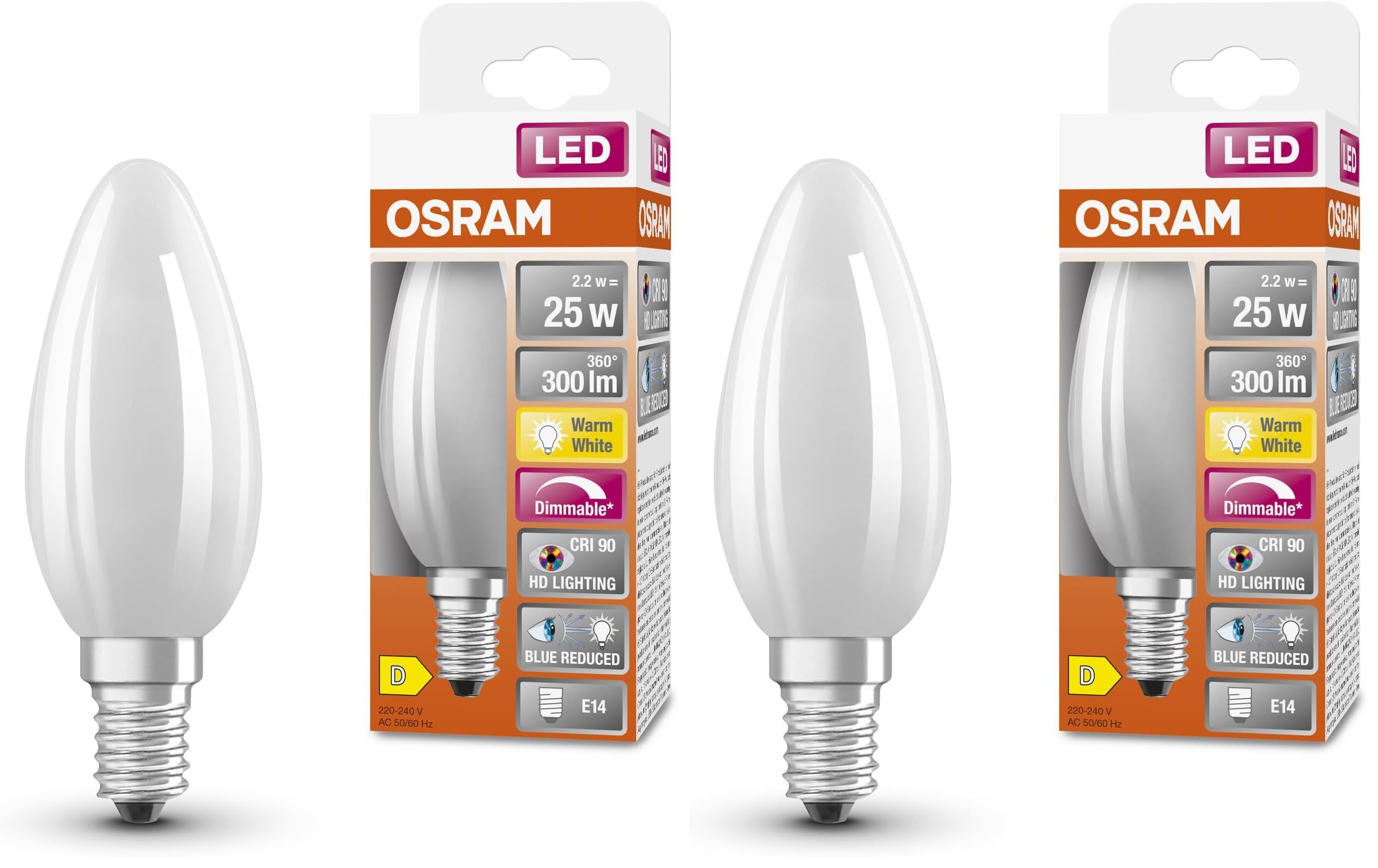 ams OSRAM SUPERSTAR+ Classic P LED E27 Tropfenform 25W warmweiß