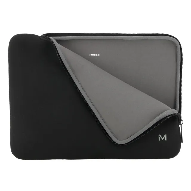 Mobilis Skin Neopren Notebookhülle 15,6 Zoll Schwarz Grau