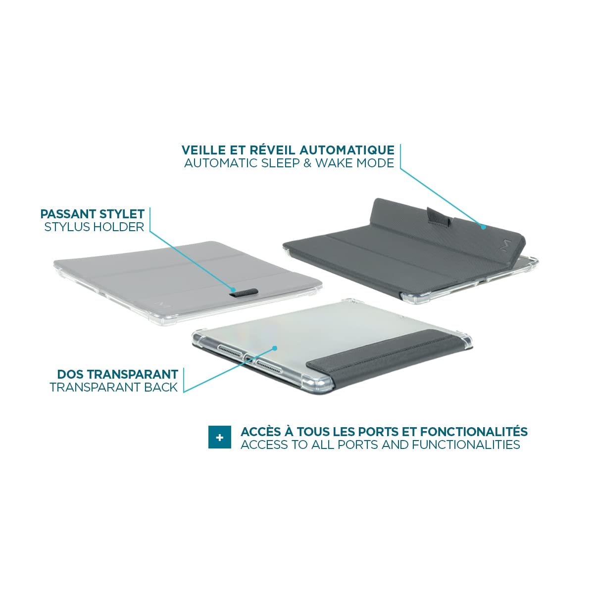 Mobilis R SERIES Tab A8 10.5 Cover Schwarz Transparent