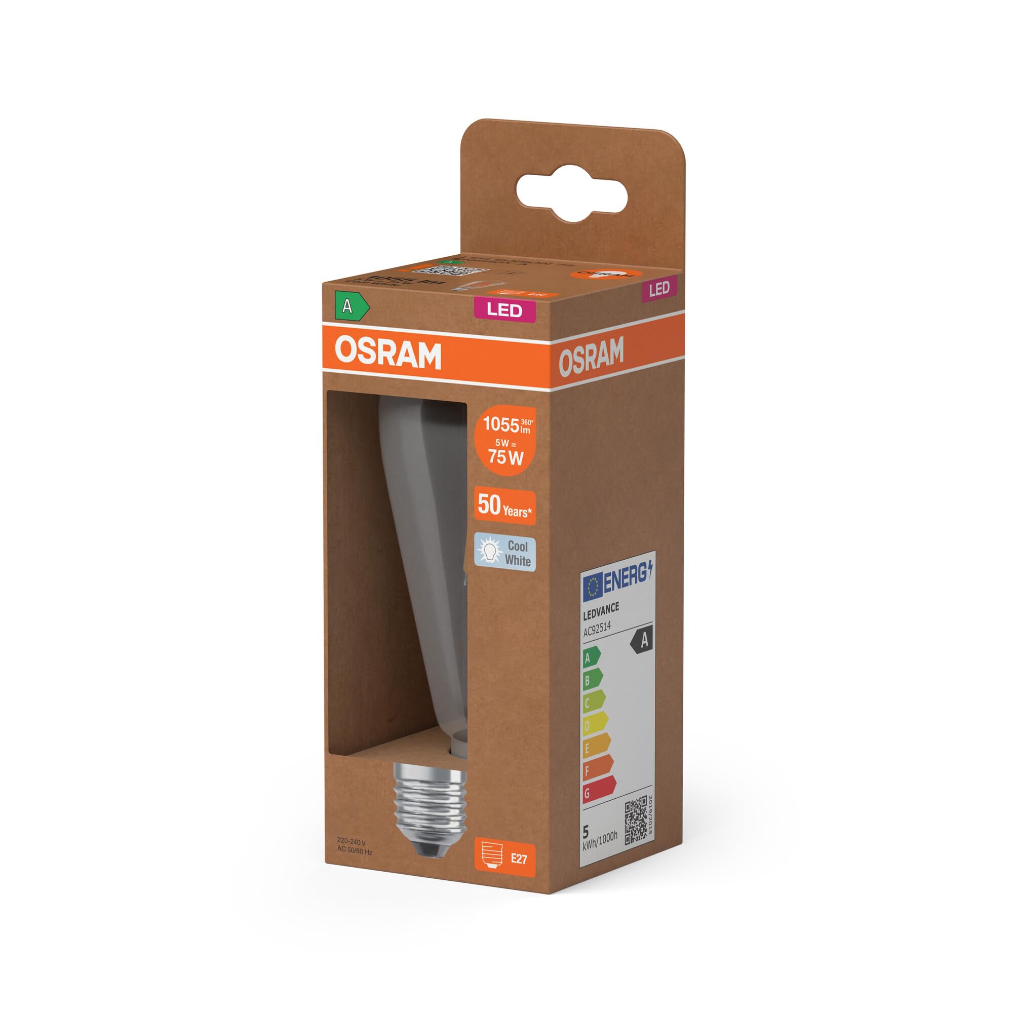 ams OSRAM SMART+ Edison 75 E27 Filament-LED klar 1 Stück