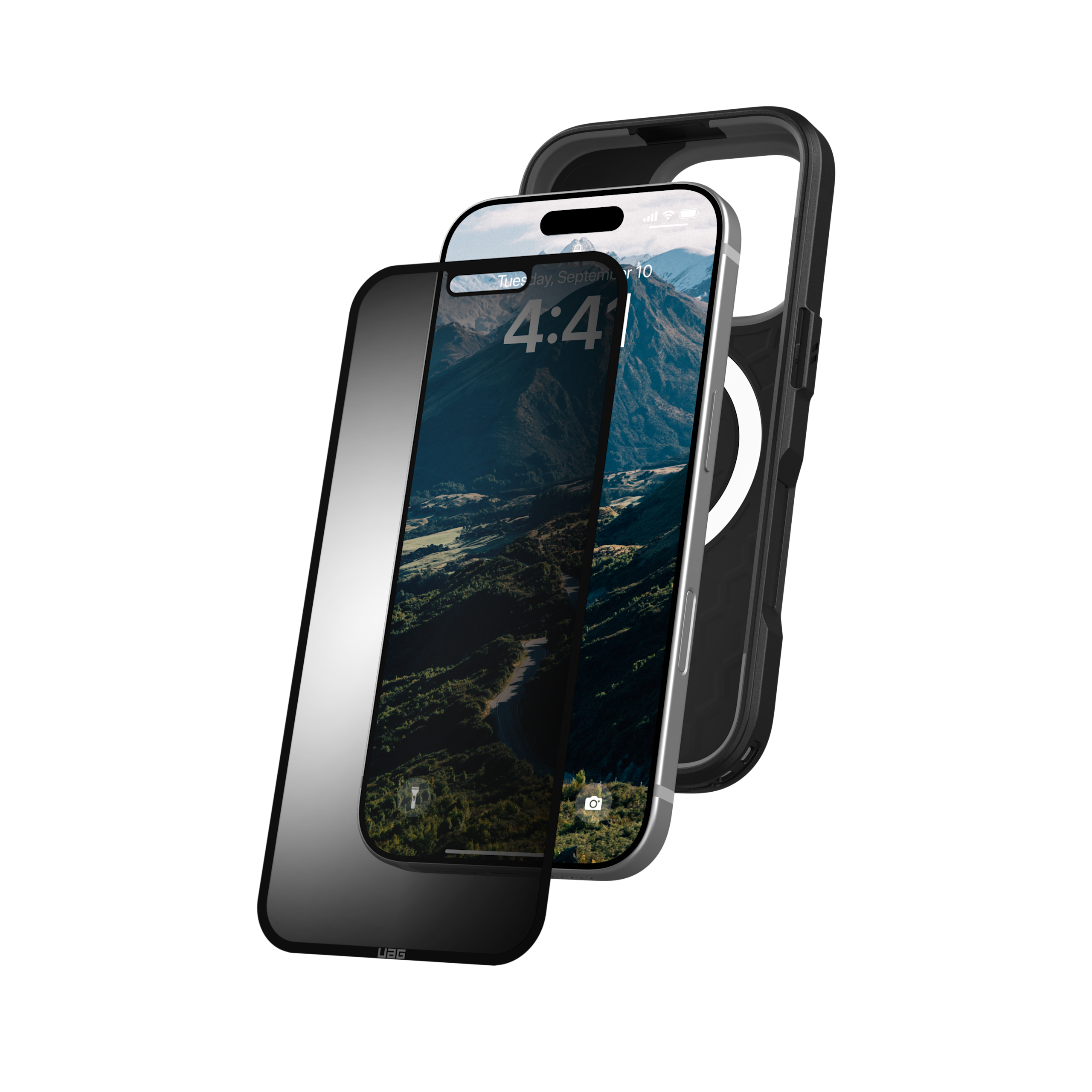 UAG Standard Issue iPhone 16 Pro Blickschutz abnehmbar