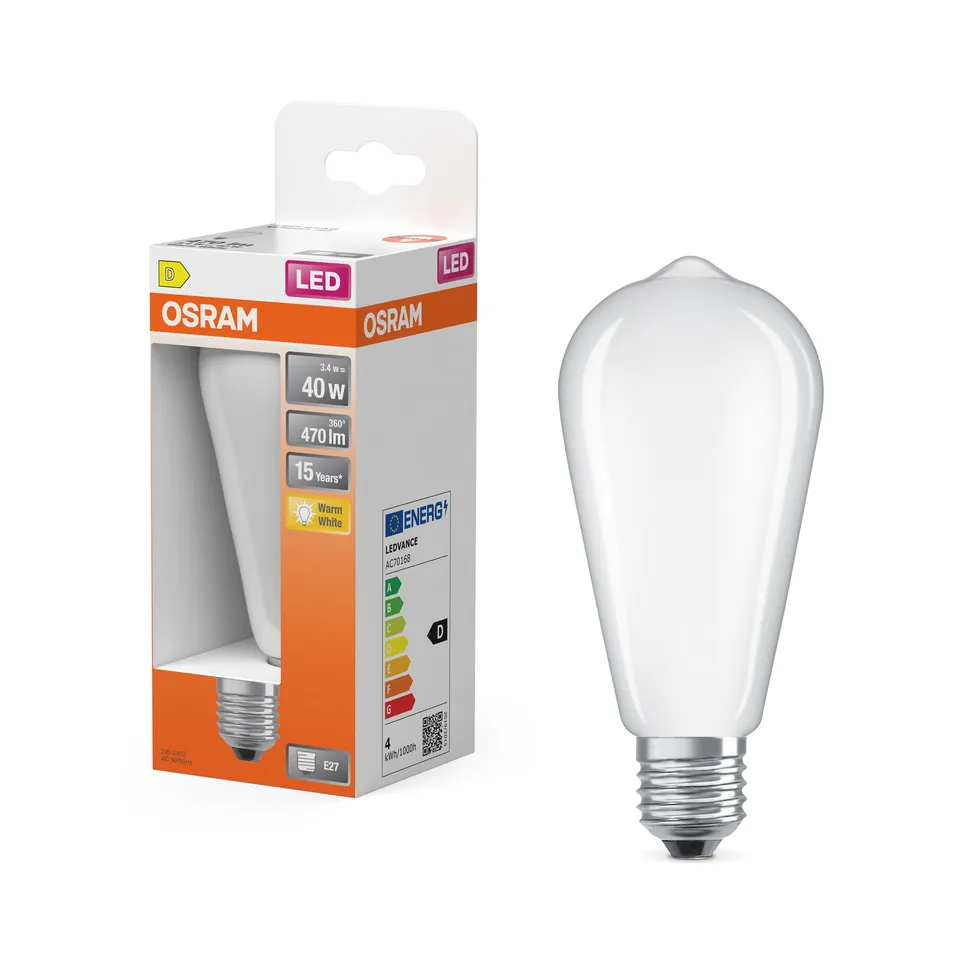 OSRAM LED Star Classic Edison ST64 3,4W matt E27