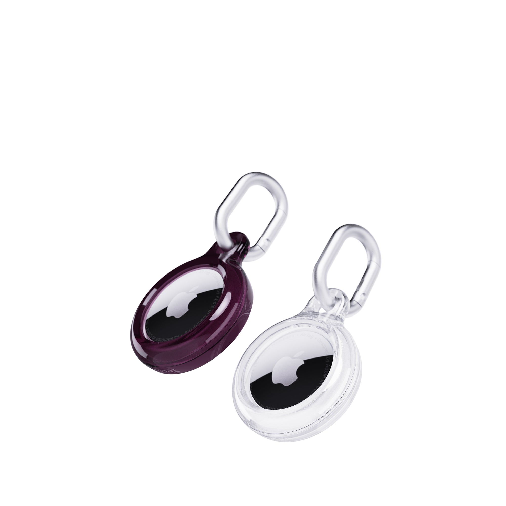 Tech21 EvoPop AirTag Anhänger 2er-Pack Cherry Lacquer & Clear