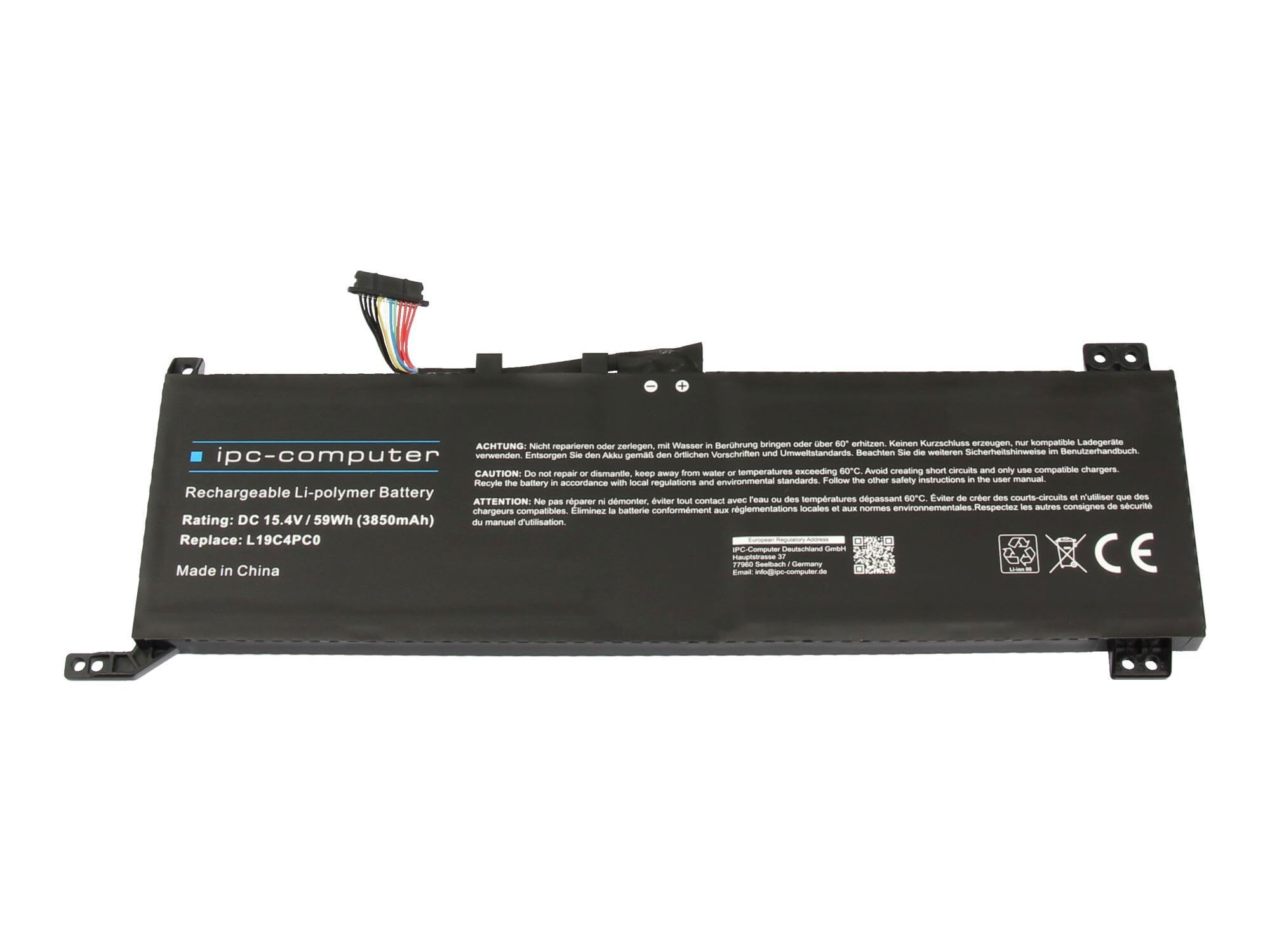 IPC-Computer Akkus L19C4PC0 Laptop Akku 59Wh kurz