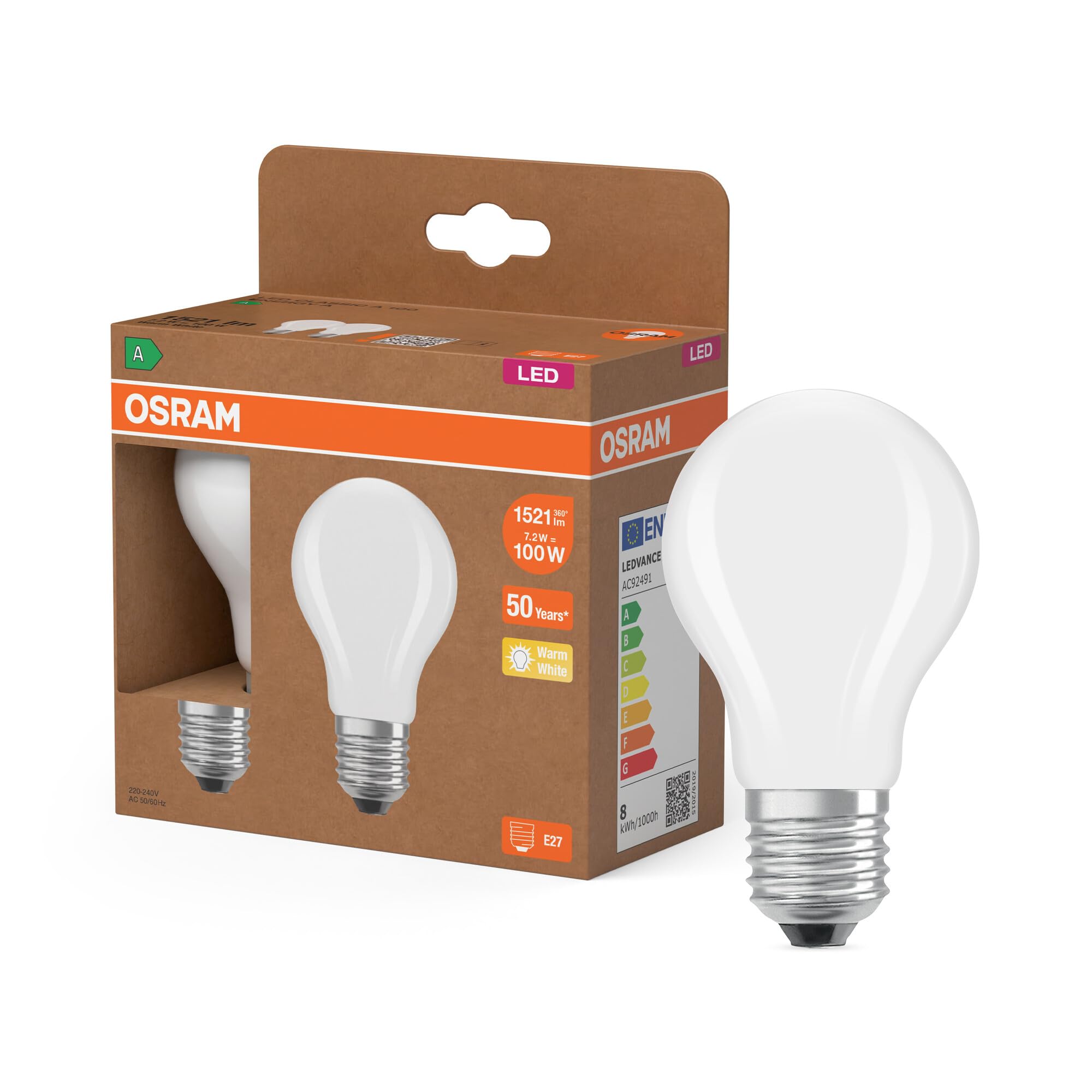 OSRAM SMART+ Classic A 100 Filament LED E27 klar 100W-Ersatz