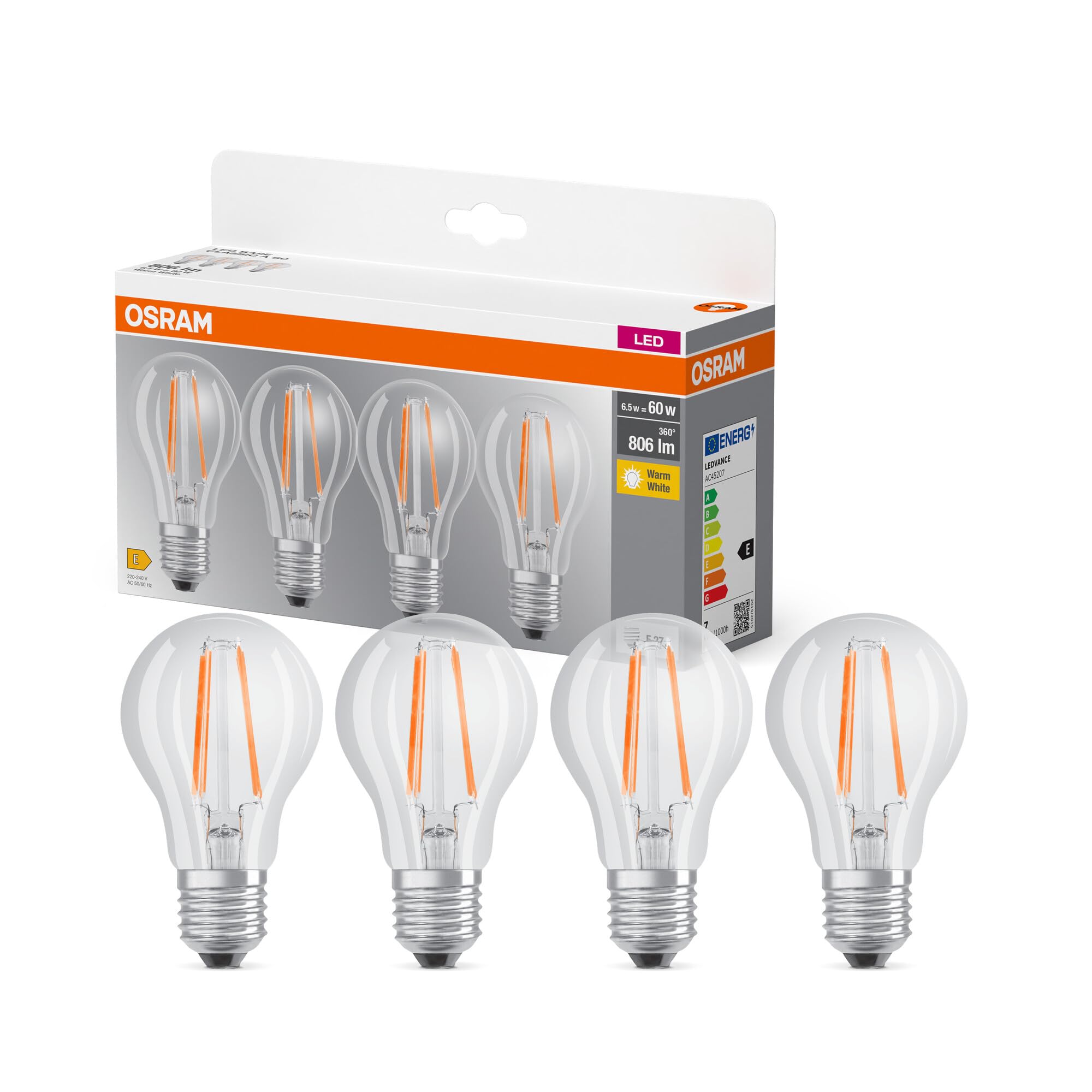 OSRAM Filament A100 LED Lampe E27 11W matt 100W-Ersatz