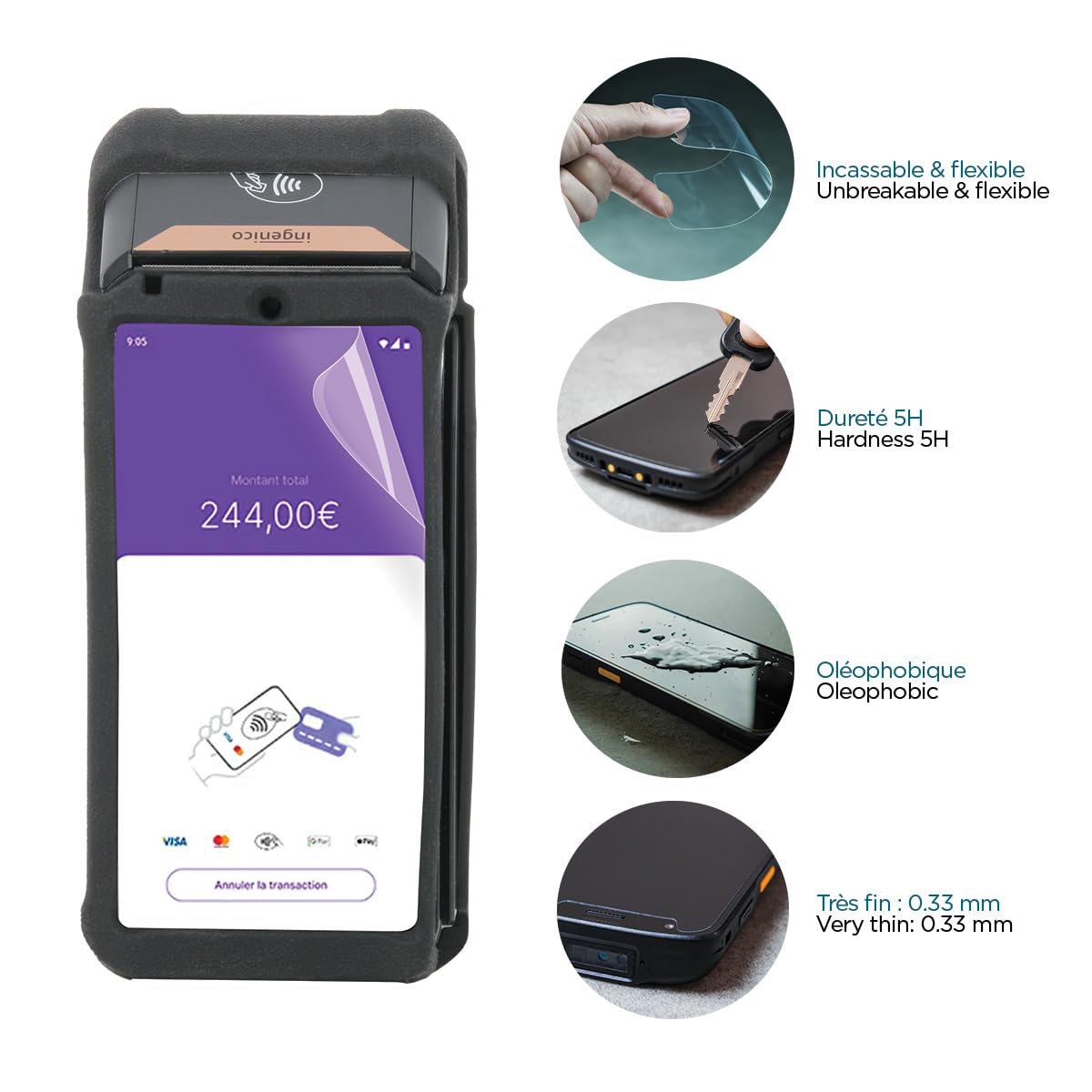 Mobilis Screen Protect Ingenico DX 8000 Displayschutzfolie