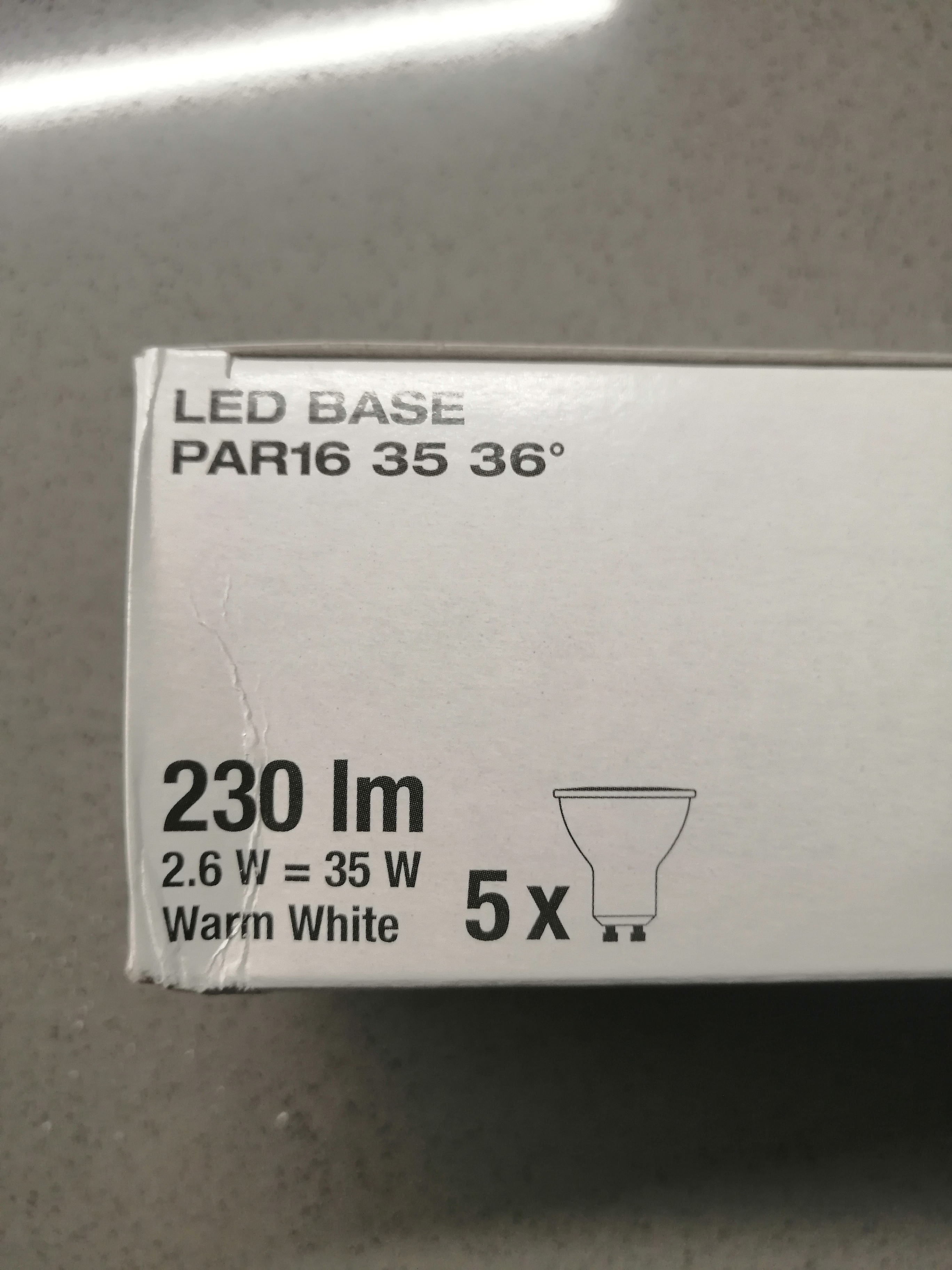 OSRAM SMART+ Base PAR16 LED-Spot GU10 warmweiß 5er-Pack