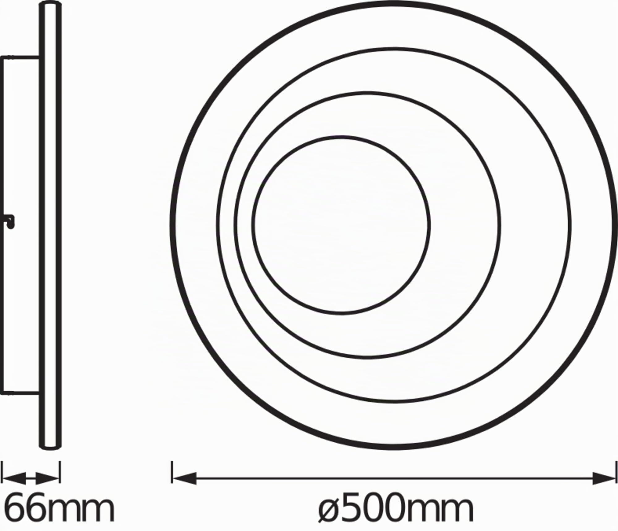 OSRAM SMART+ Spiral Deckenleuchte 500mm weiß 40W Matter