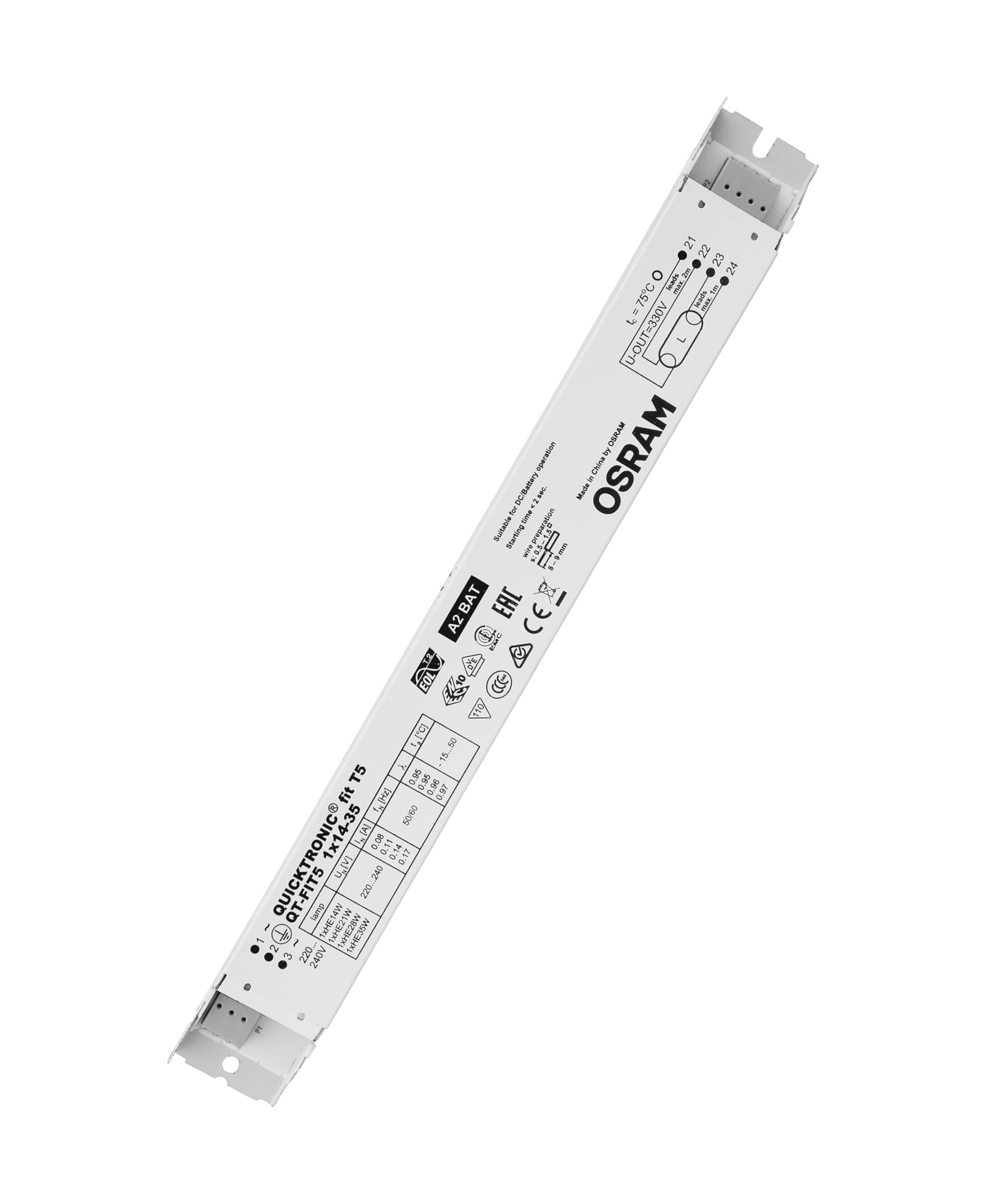 OSRAM POWERTRONIC Quicktronic FIT5 EVG 1X14-35 Weiß