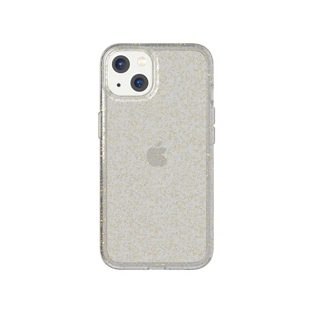 Tech21 EvoSparkle iPhone 13 Hülle Gold Glitzer Stoßfest