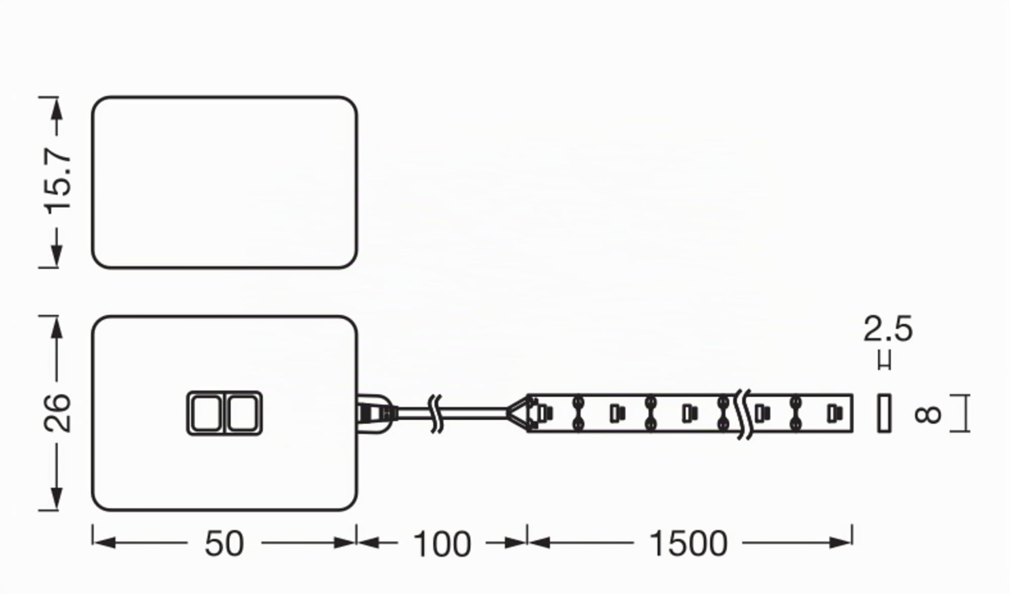 OSRAM SMART+ Flex Sweep Sensor LED-Streifen 1,5 m kaltweiß Wischsensor