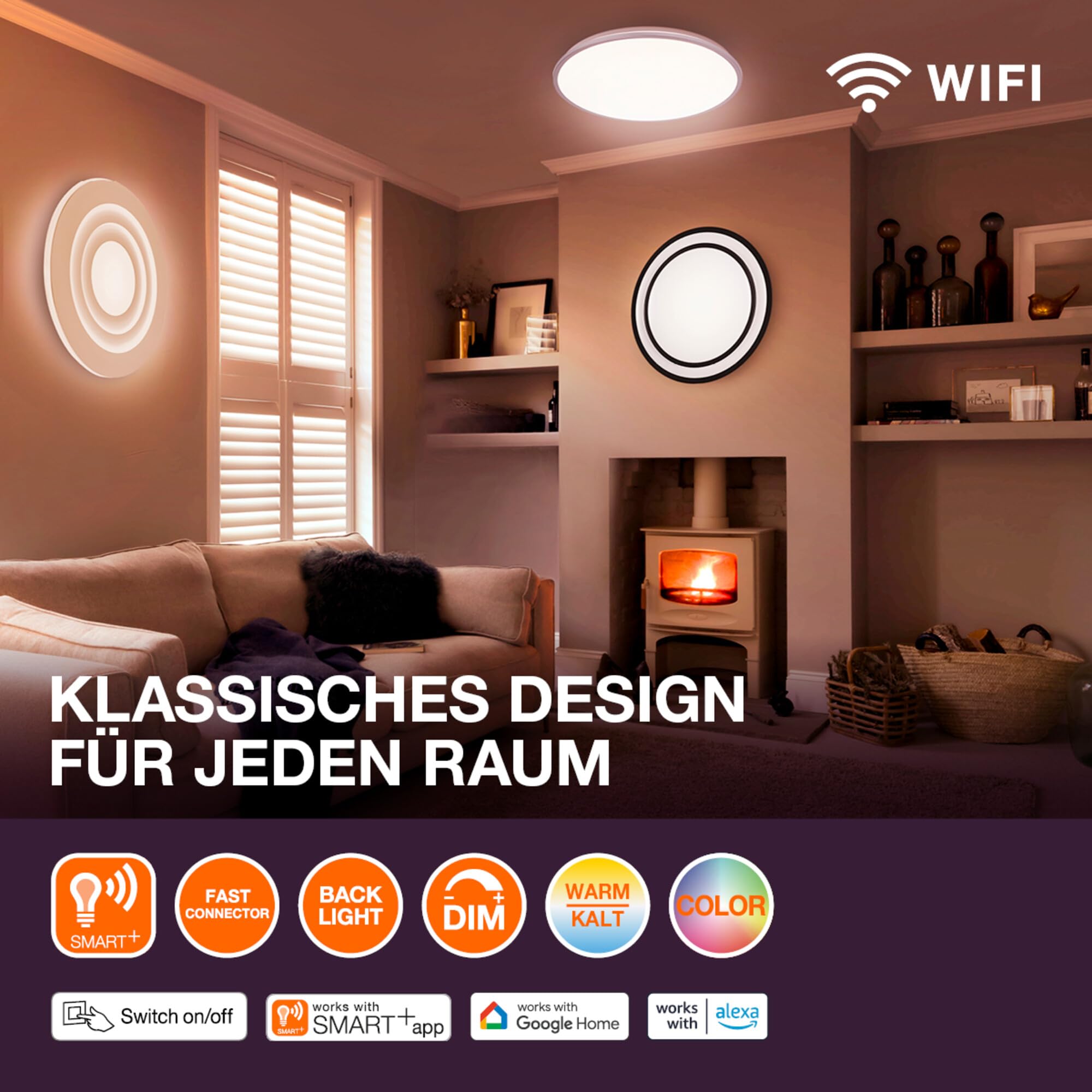ams OSRAM SMART+ Orbis Disc Badleuchte 40cm weiß TW