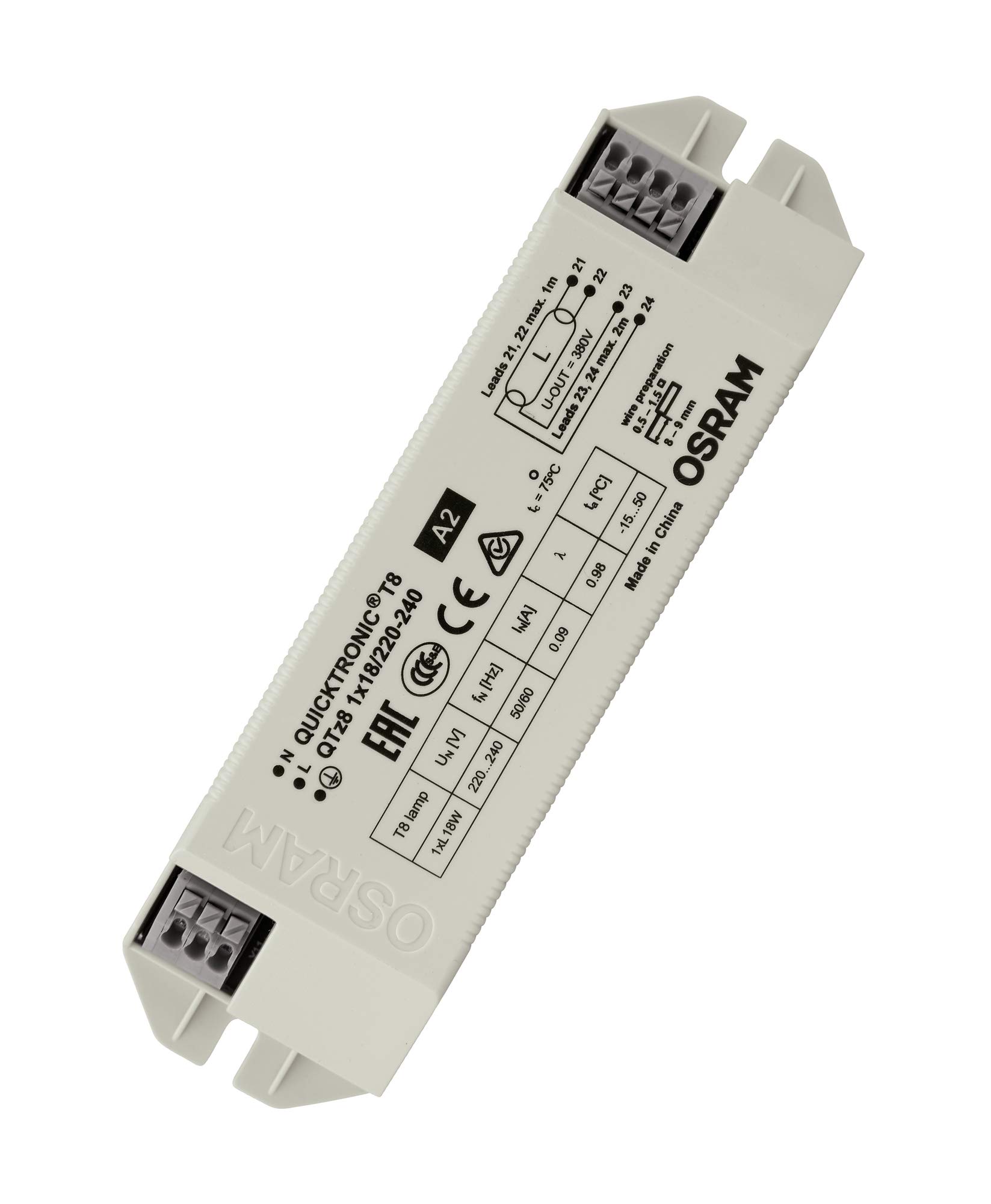 ams OSRAM POWERTRONIC QTZ8 1X18 EVG 220-240V