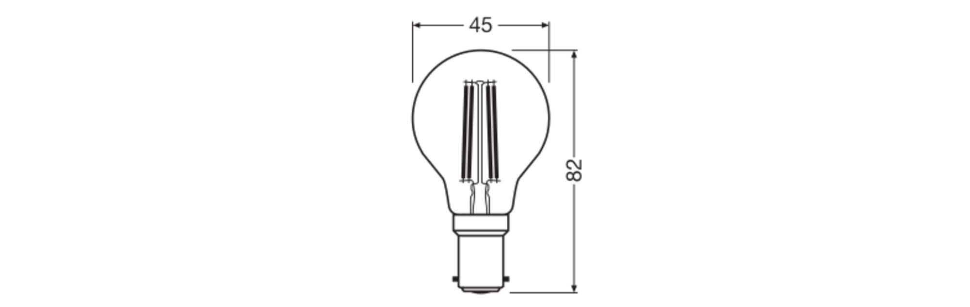 ams OSRAM Star Globe P40 LED-Lampe B15d 2700K Einzelpack