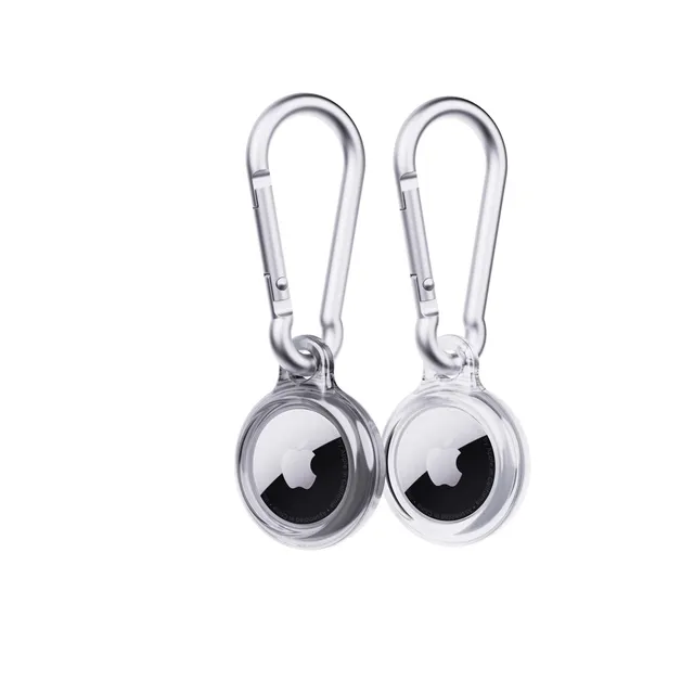 Tech21 EvoPop AirTag Hülle 2er Space Grey Clear