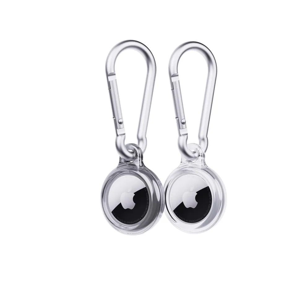 Tech21 EvoPop AirTag Hülle 2er Space Grey Clear