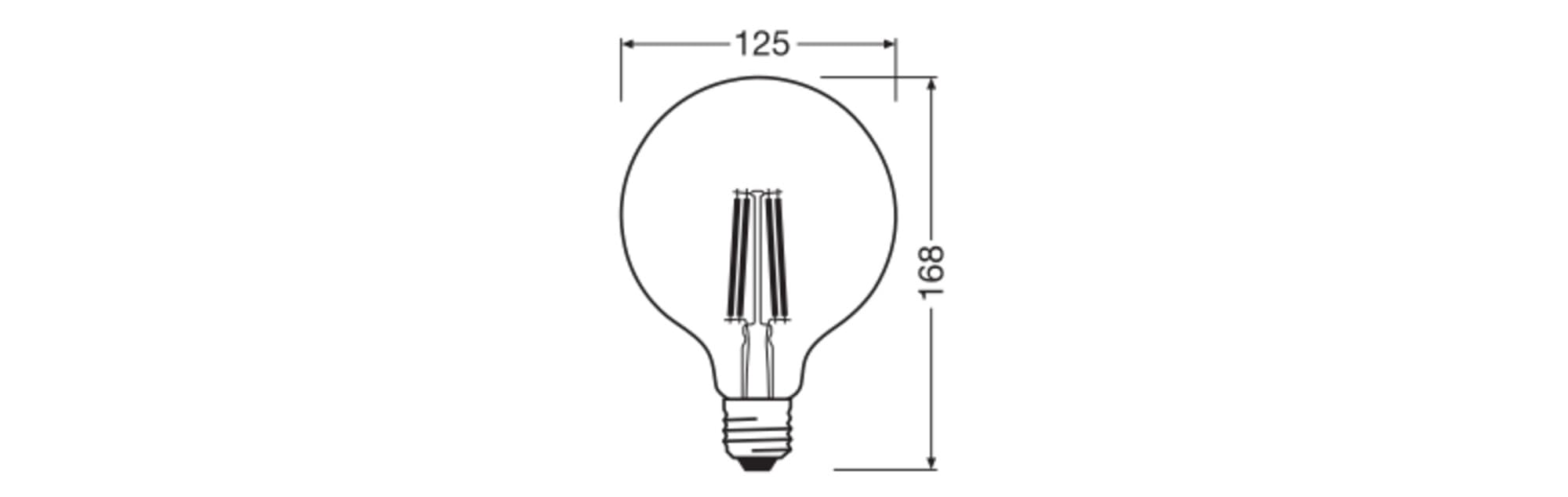 ams OSRAM Globe G125 LED-Lampe E27 5,9W neutralweiss klar