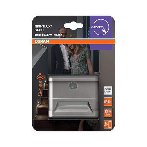OSRAM NIGHTLUX Stair Treppenlicht silber Batterie Sensor