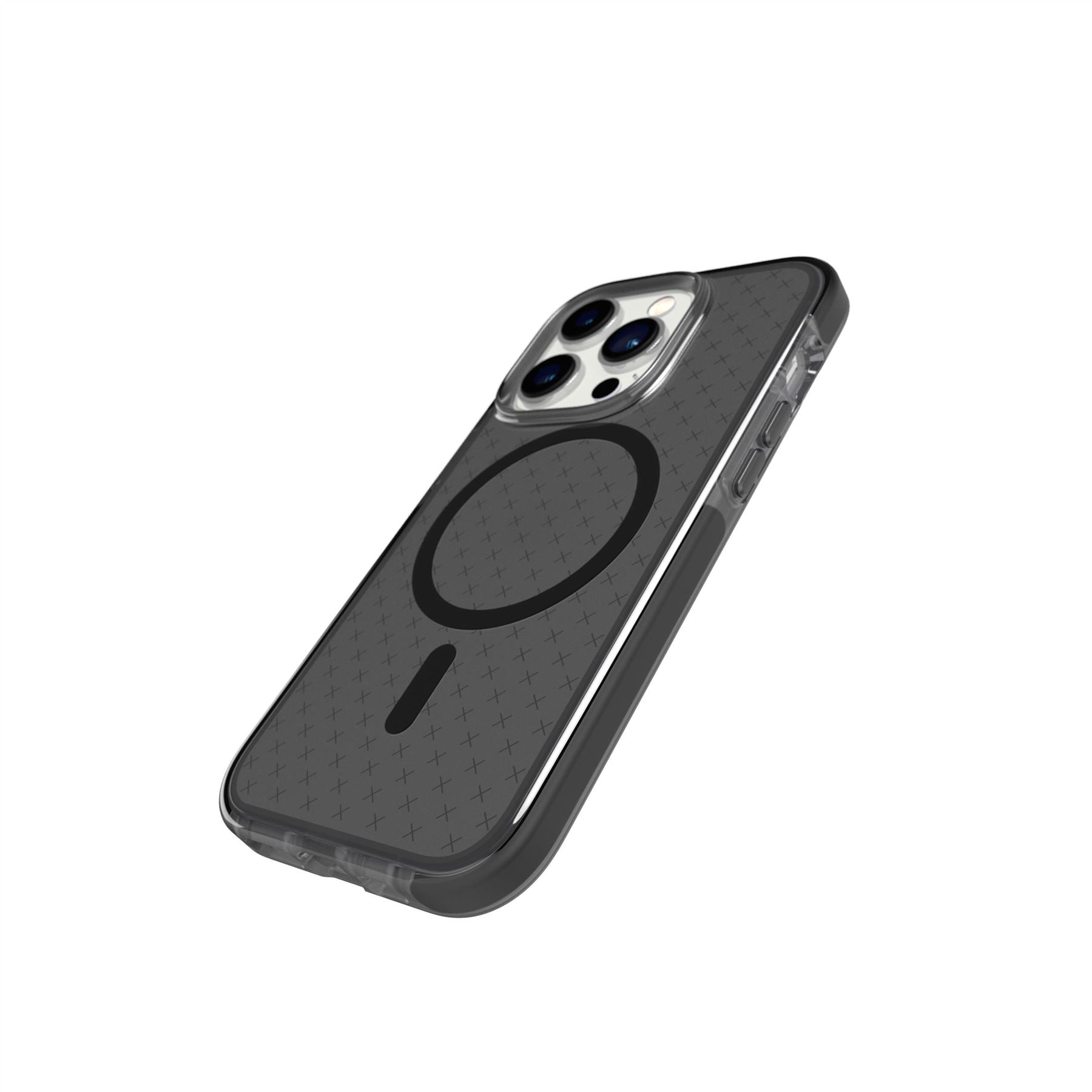 Tech21 EvoCheck iPhone 14 Pro Hülle Smokey Black MagSafe