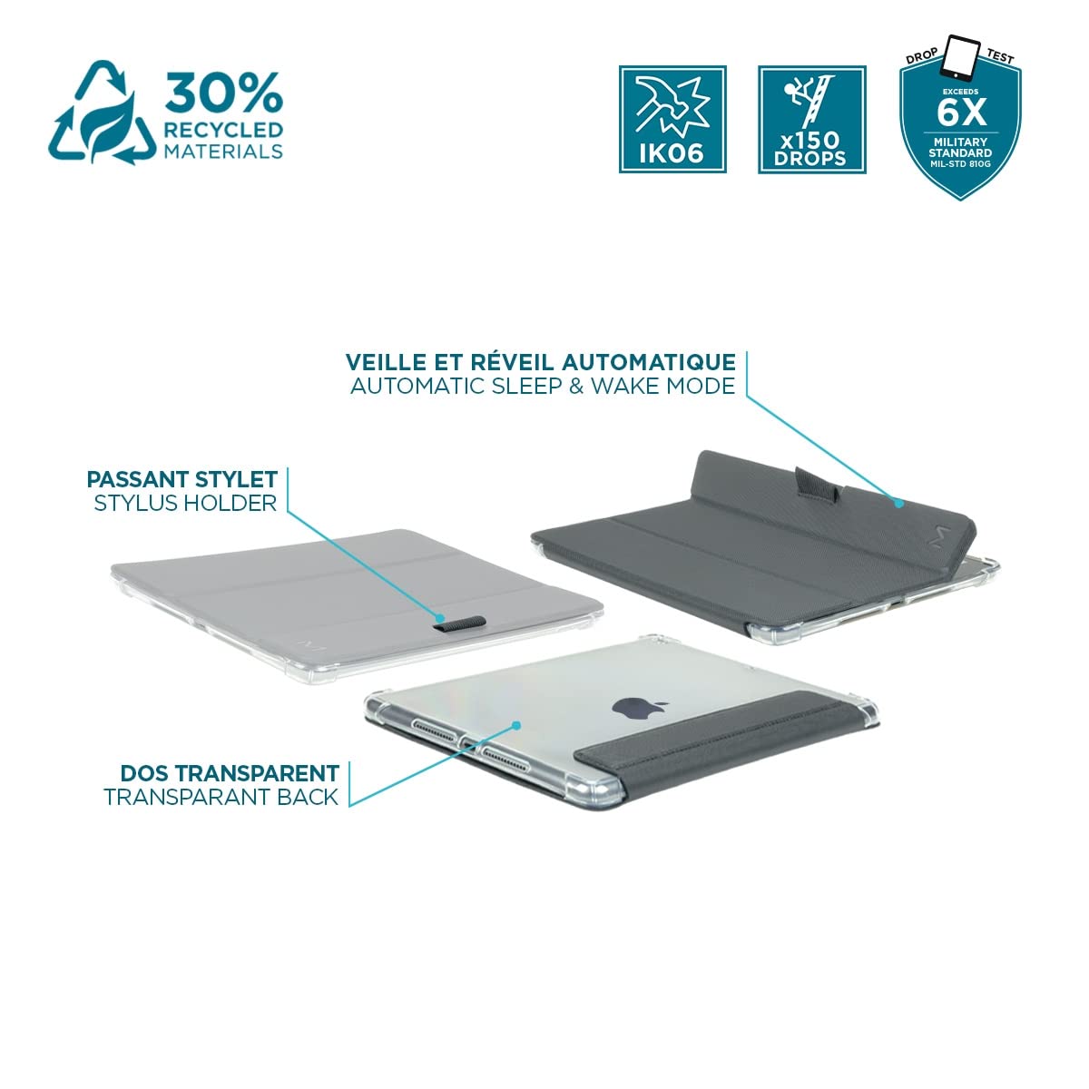 Mobilis ACTIV+ Edge Folio 10.9 Zoll schwarz transparent
