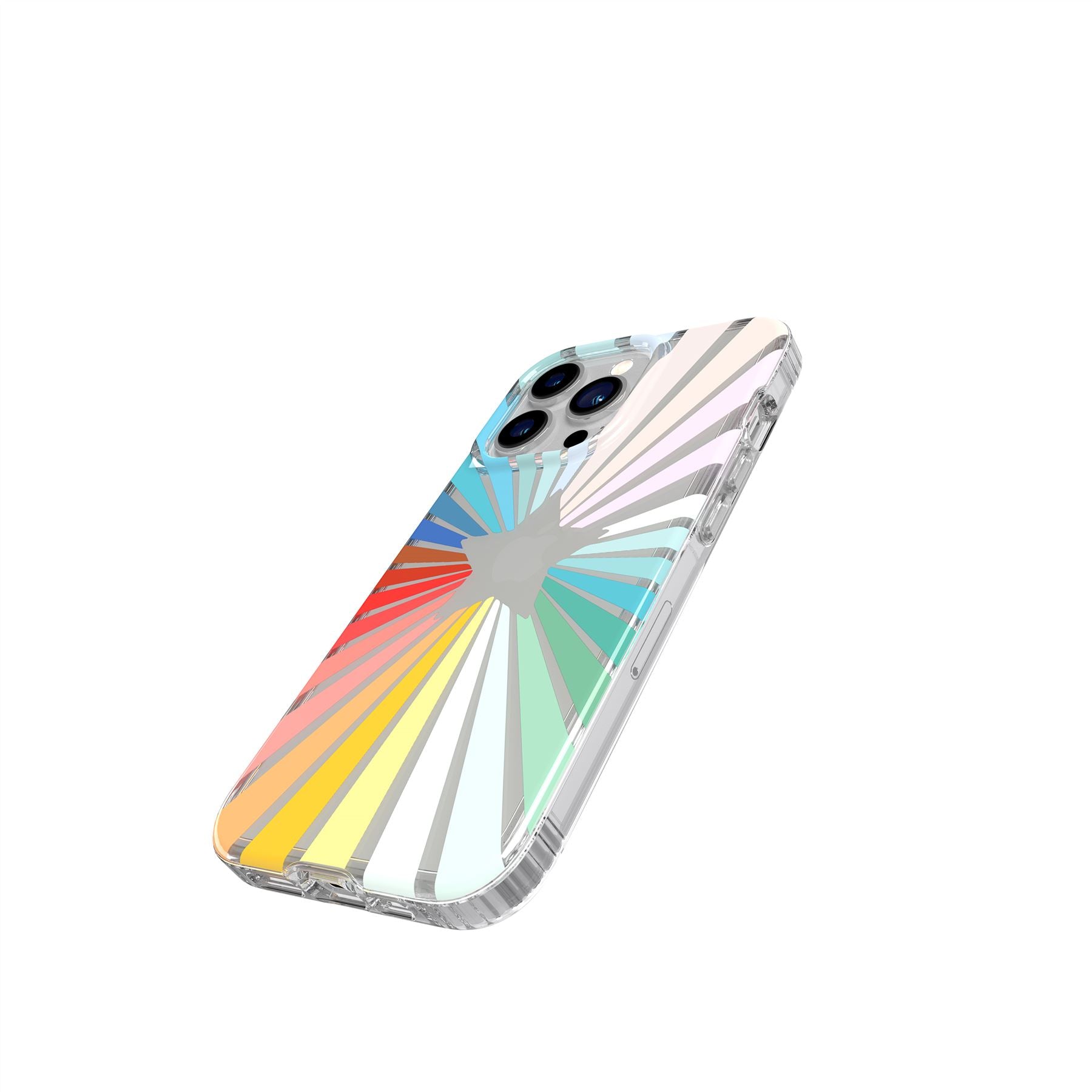 Tech21 EvoArt iPhone 13 Pro Hülle Rainbow Sunburst